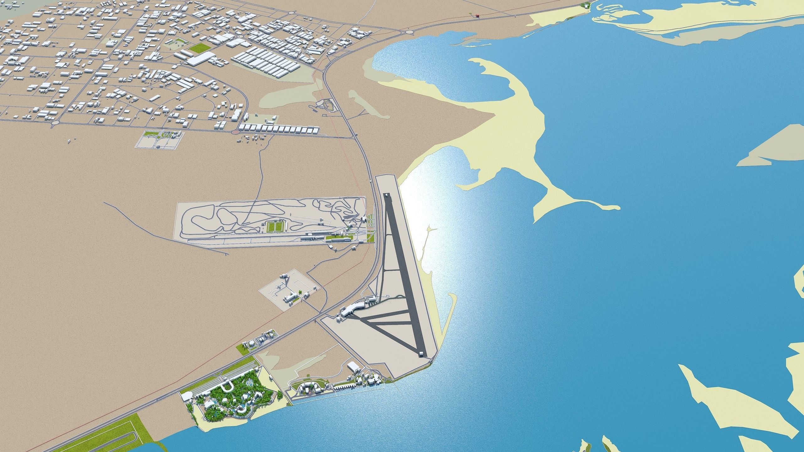 Umm Al Quwain City in United Arab Emirates UAE Low-poly 3D model_7