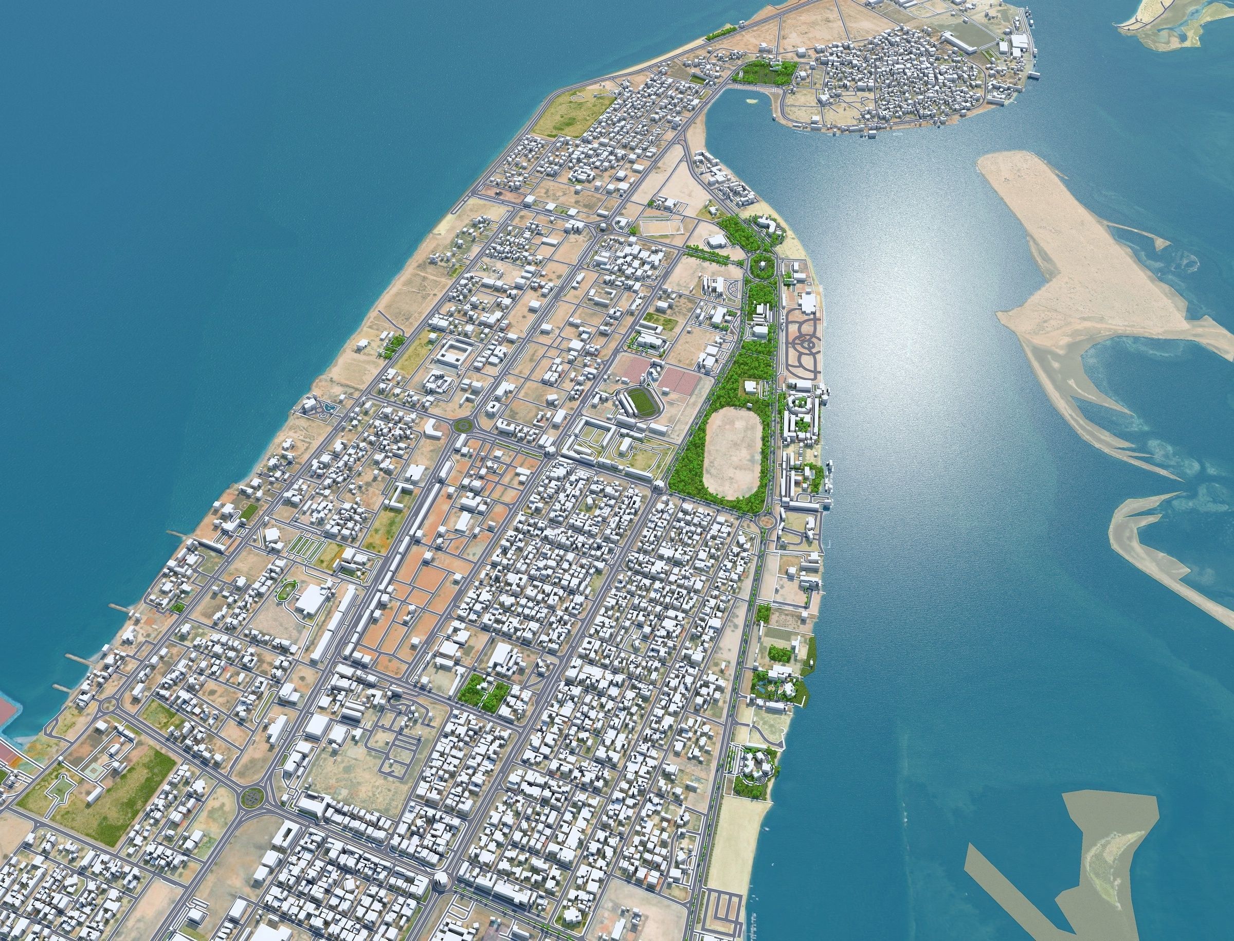 Umm Al Quwain City in United Arab Emirates UAE Low-poly 3D model_14
