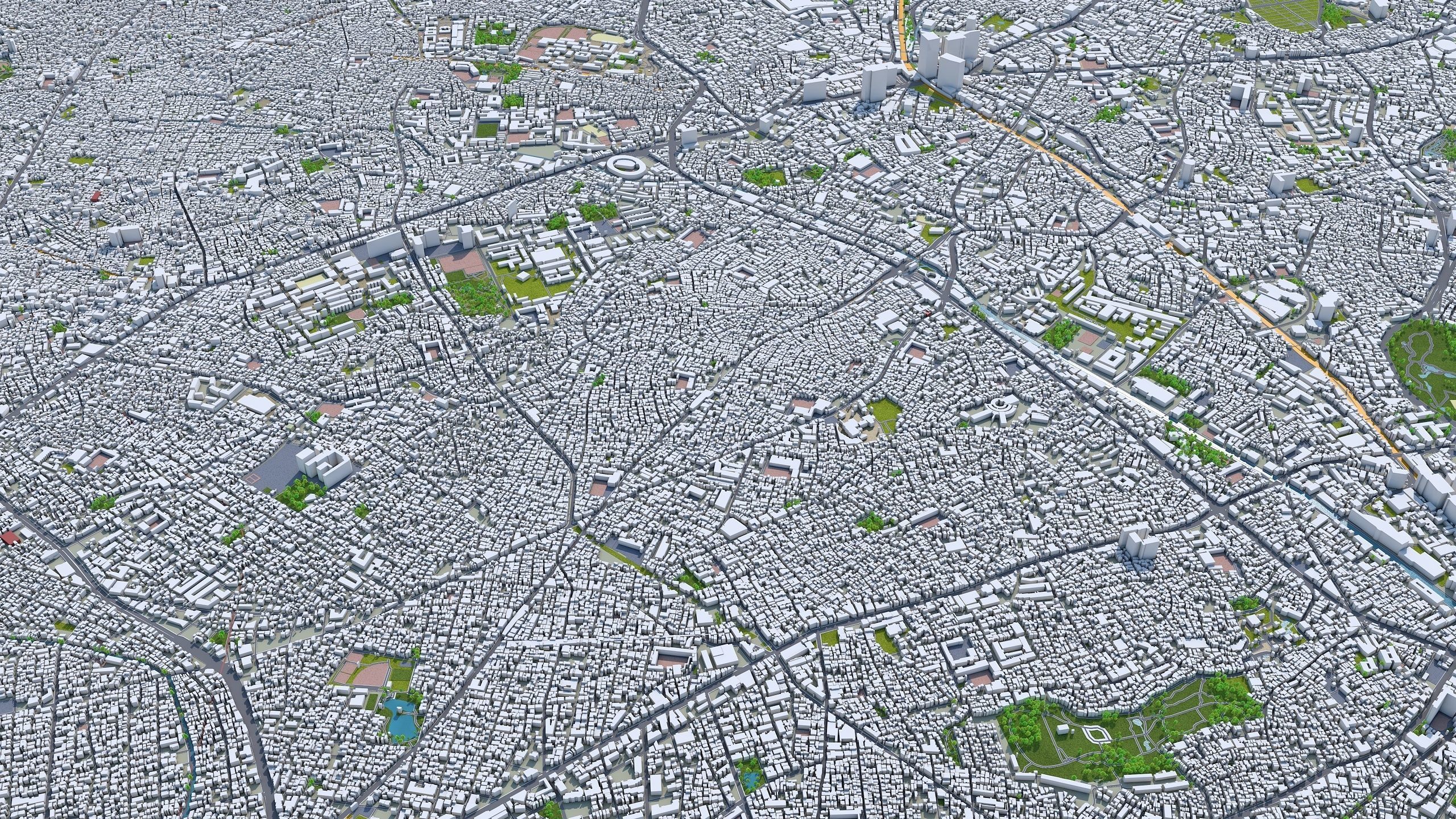 Shinjuku Japan 20km Low-poly 3D model_5