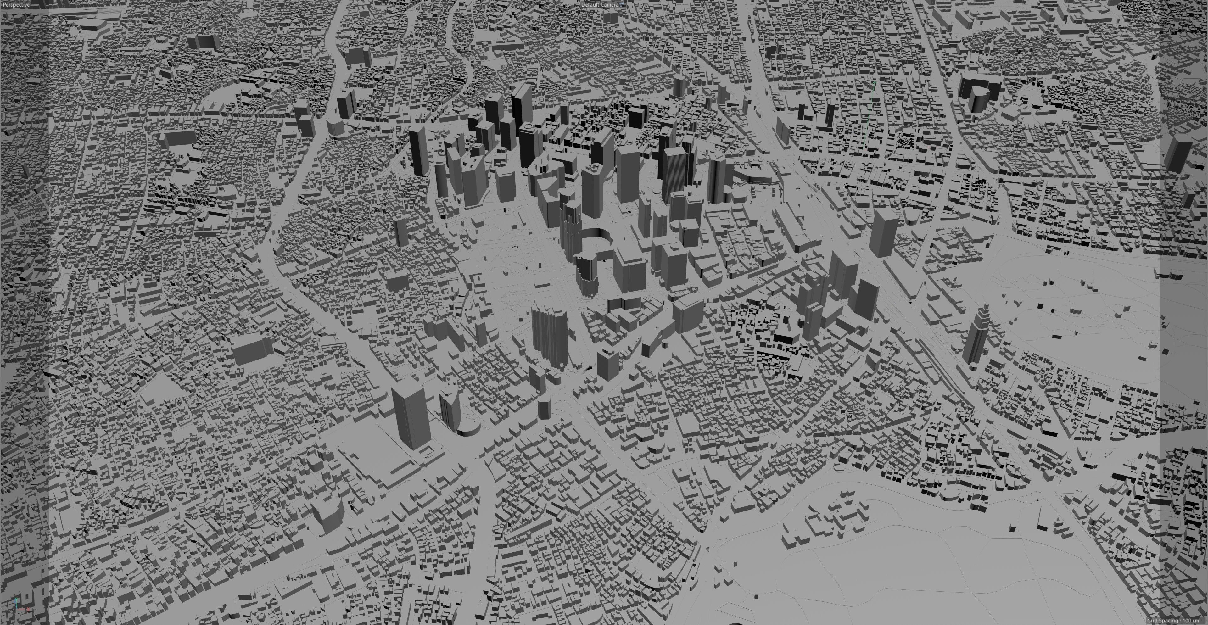Shinjuku Japan 20km Low-poly 3D model_16