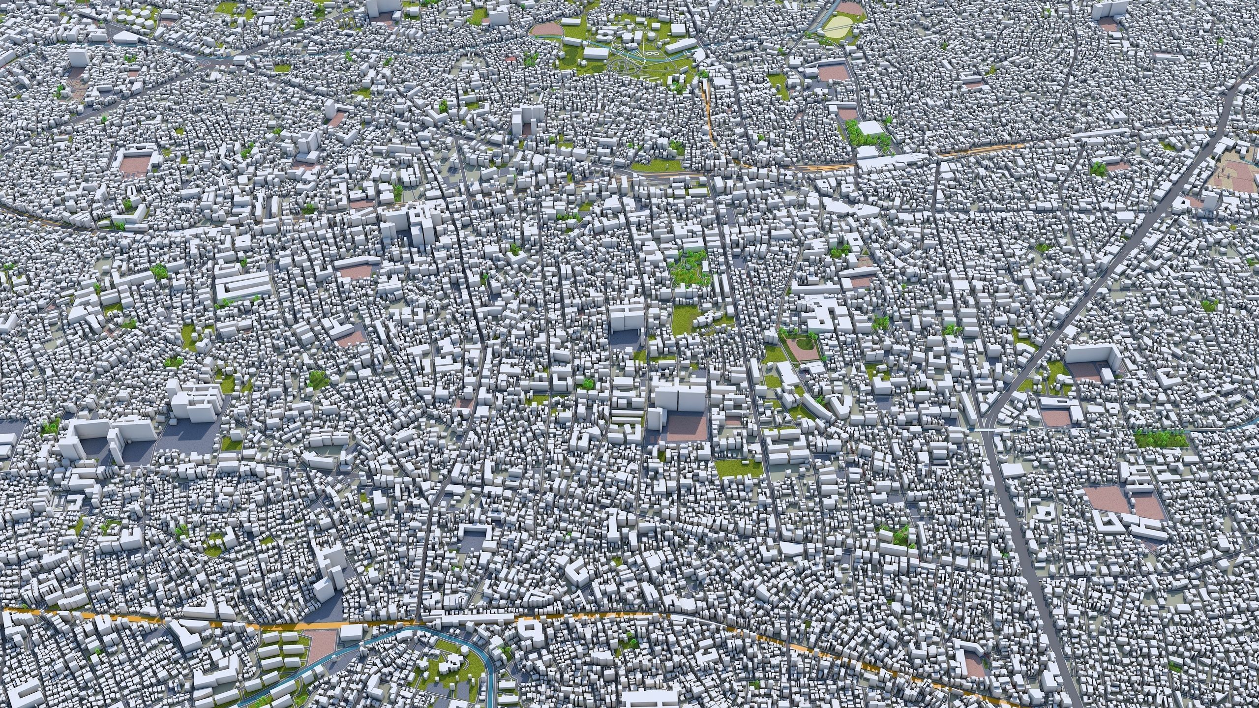 Shinjuku Japan 20km Low-poly 3D model_9