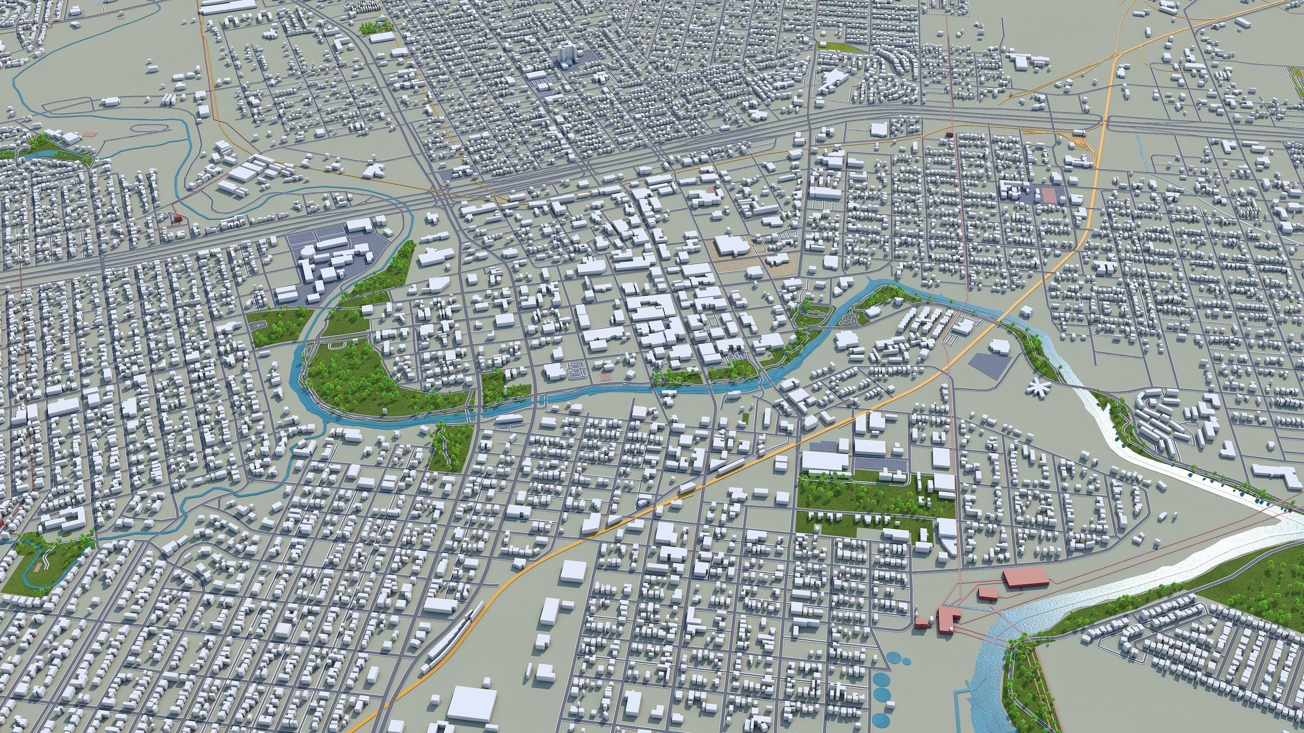San Angelo Texas USA 40km Low-poly 3D model_2
