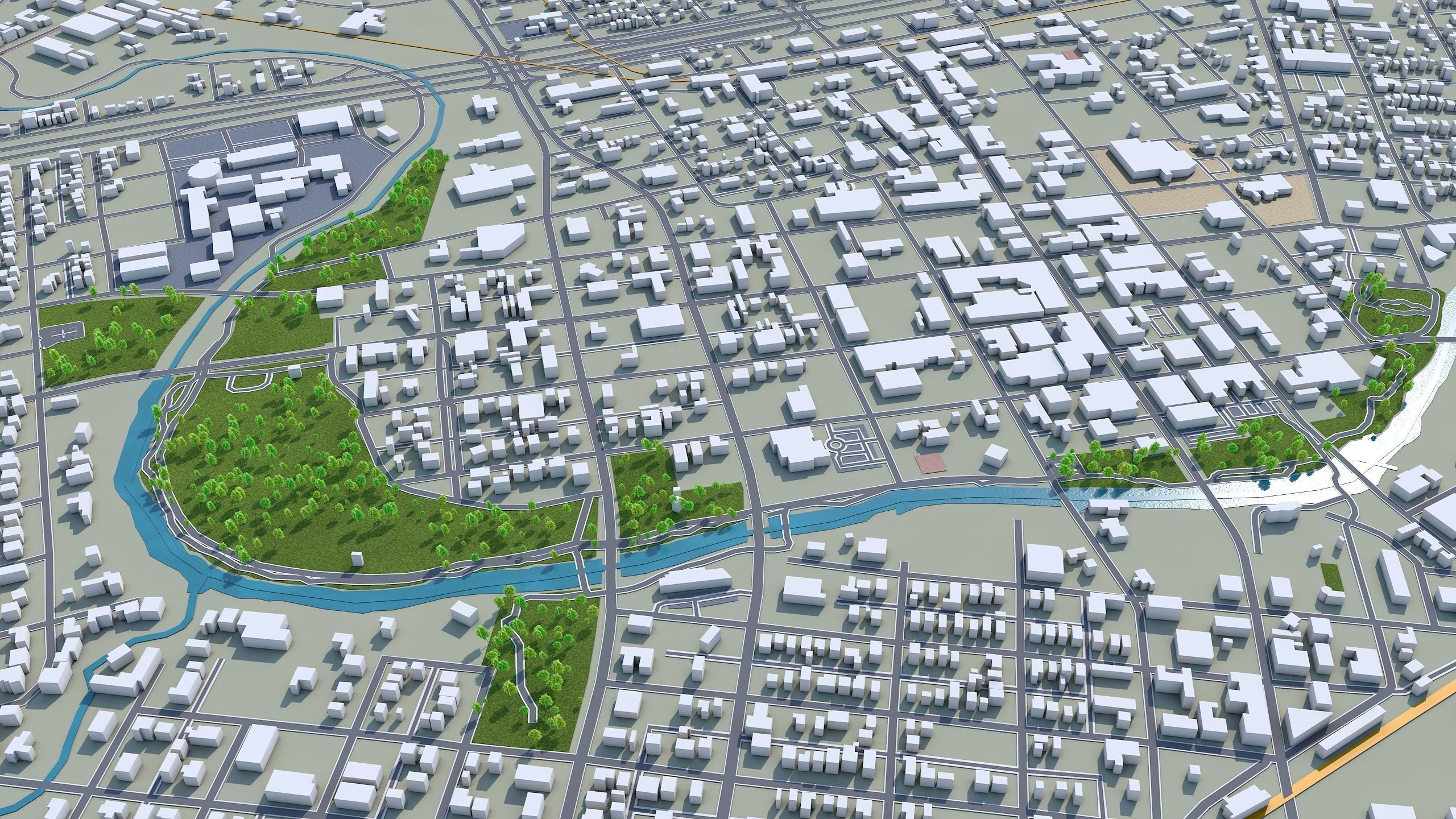 San Angelo Texas USA 40km Low-poly 3D model_1