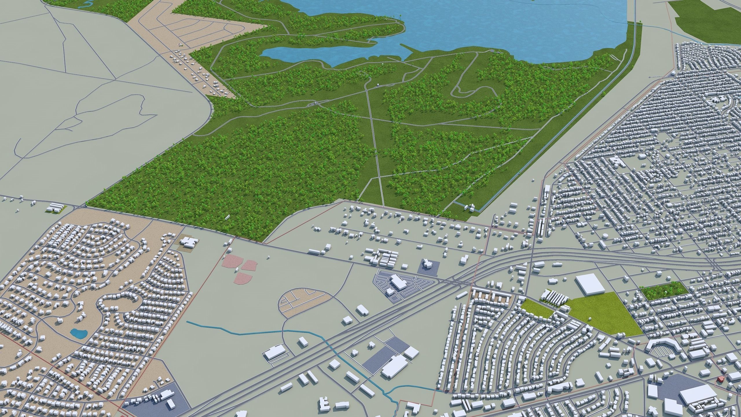 San Angelo Texas USA 40km Low-poly 3D model_5