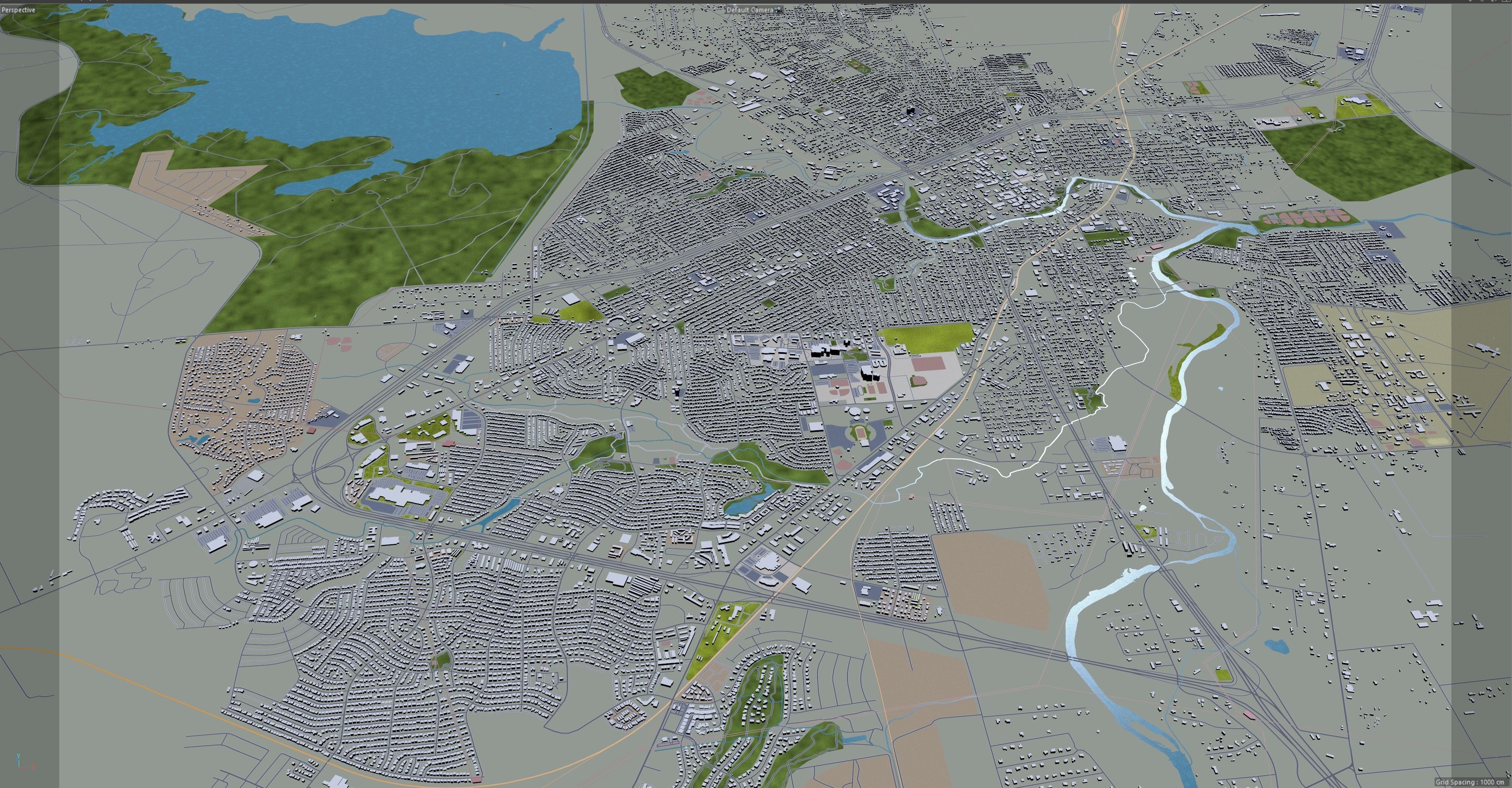 San Angelo Texas USA 40km Low-poly 3D model_15