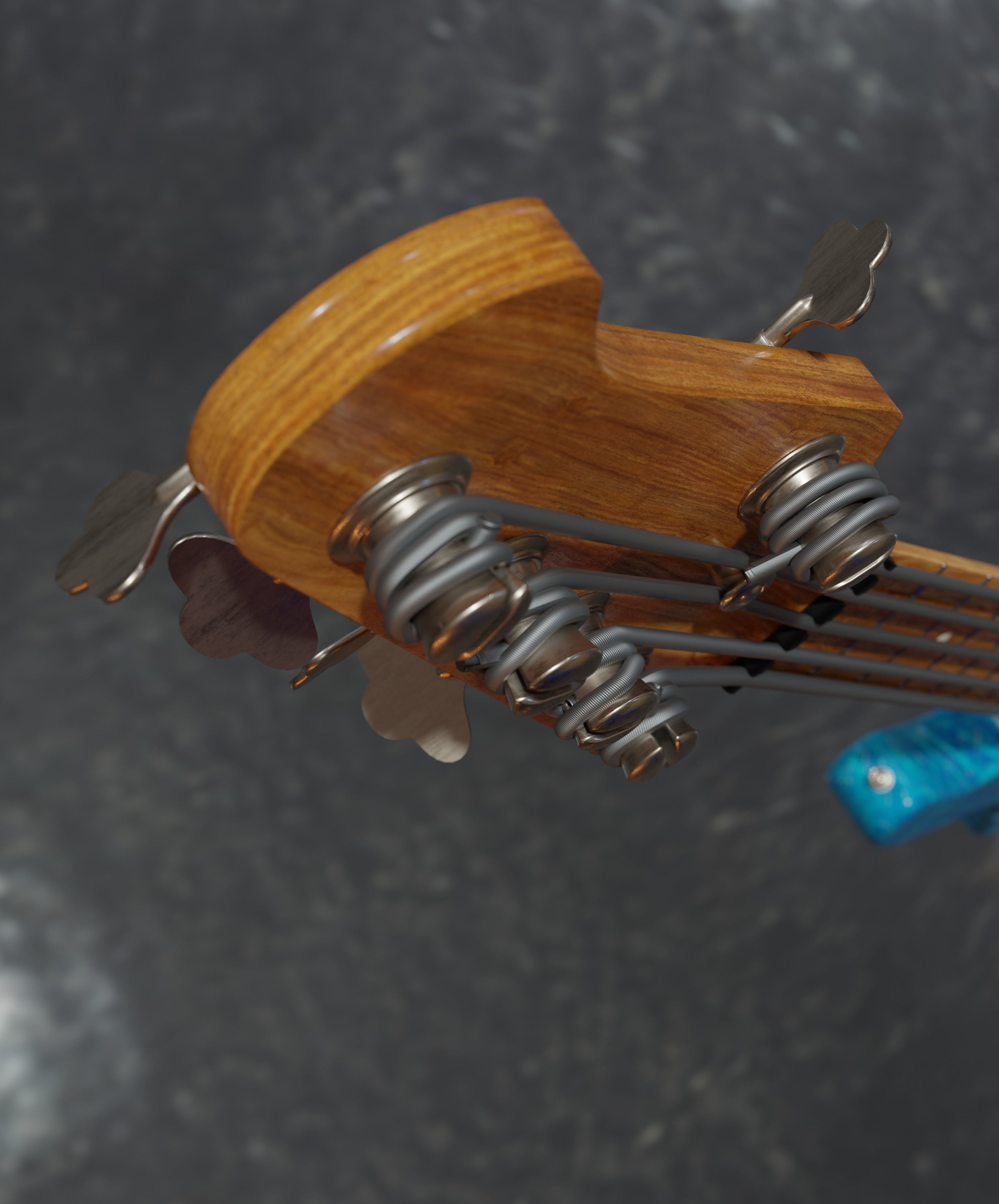 Bass Guitar 3D model_7