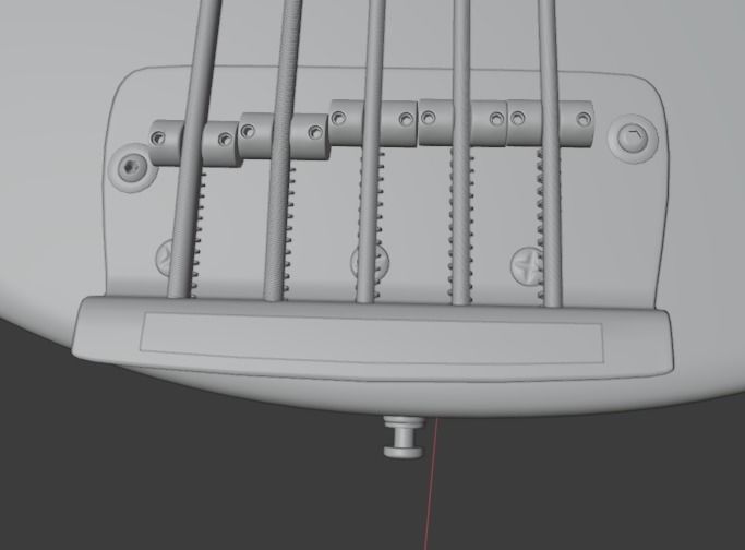 Bass Guitar 3D model_14