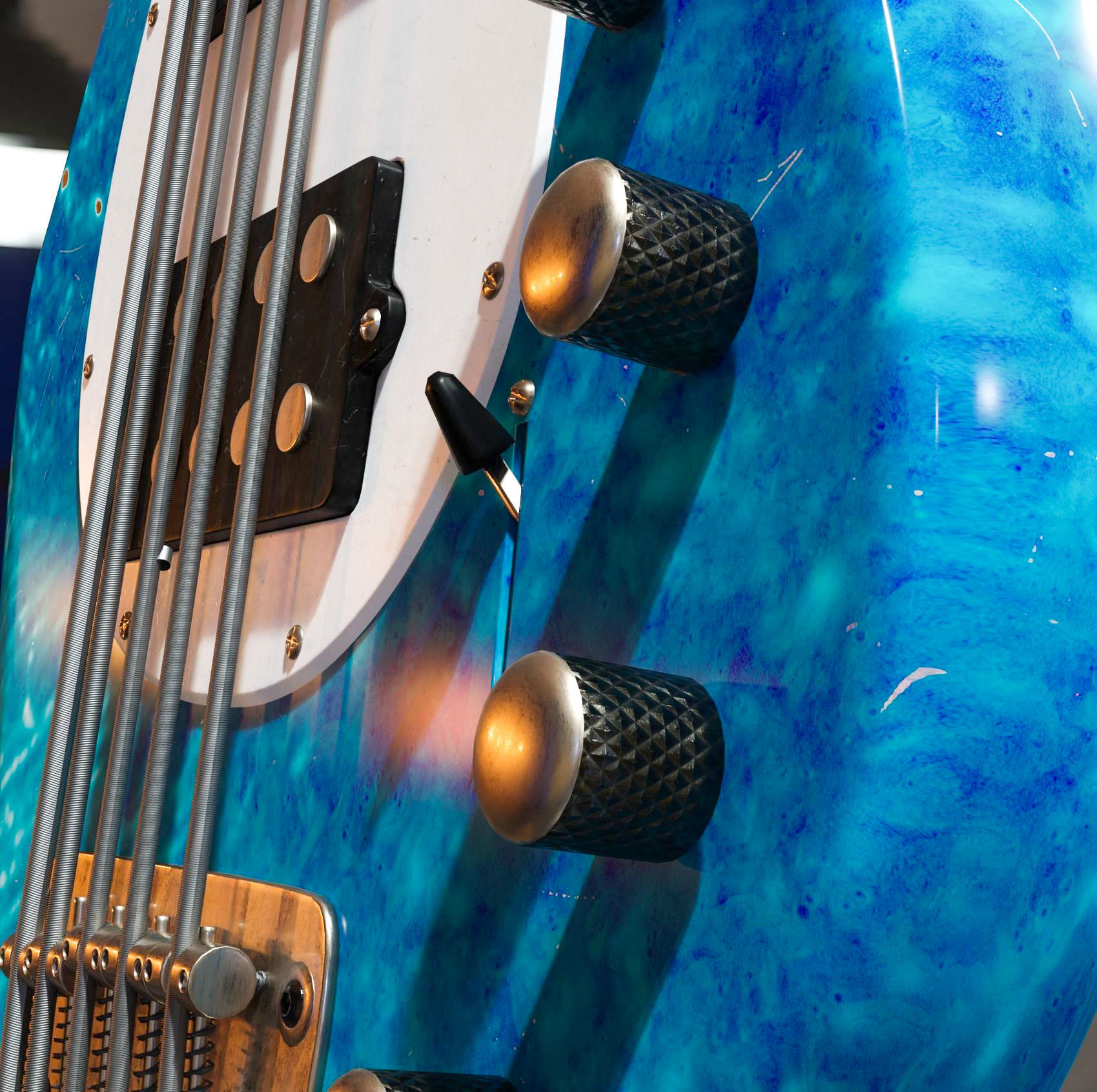 Bass Guitar 3D model_1