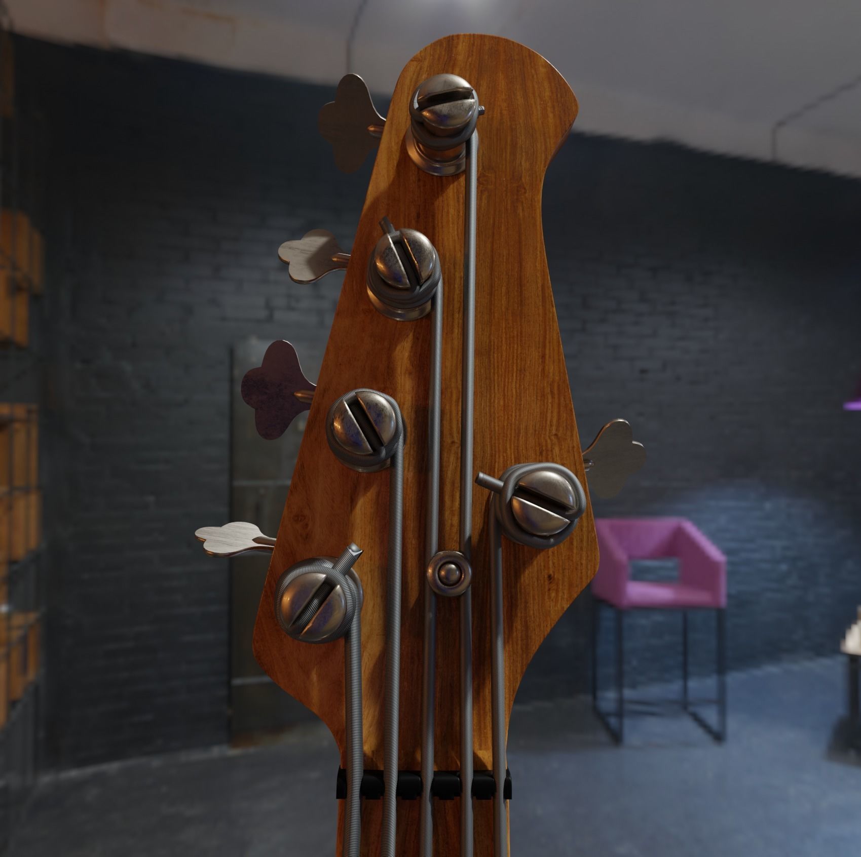 Bass Guitar 3D model_6