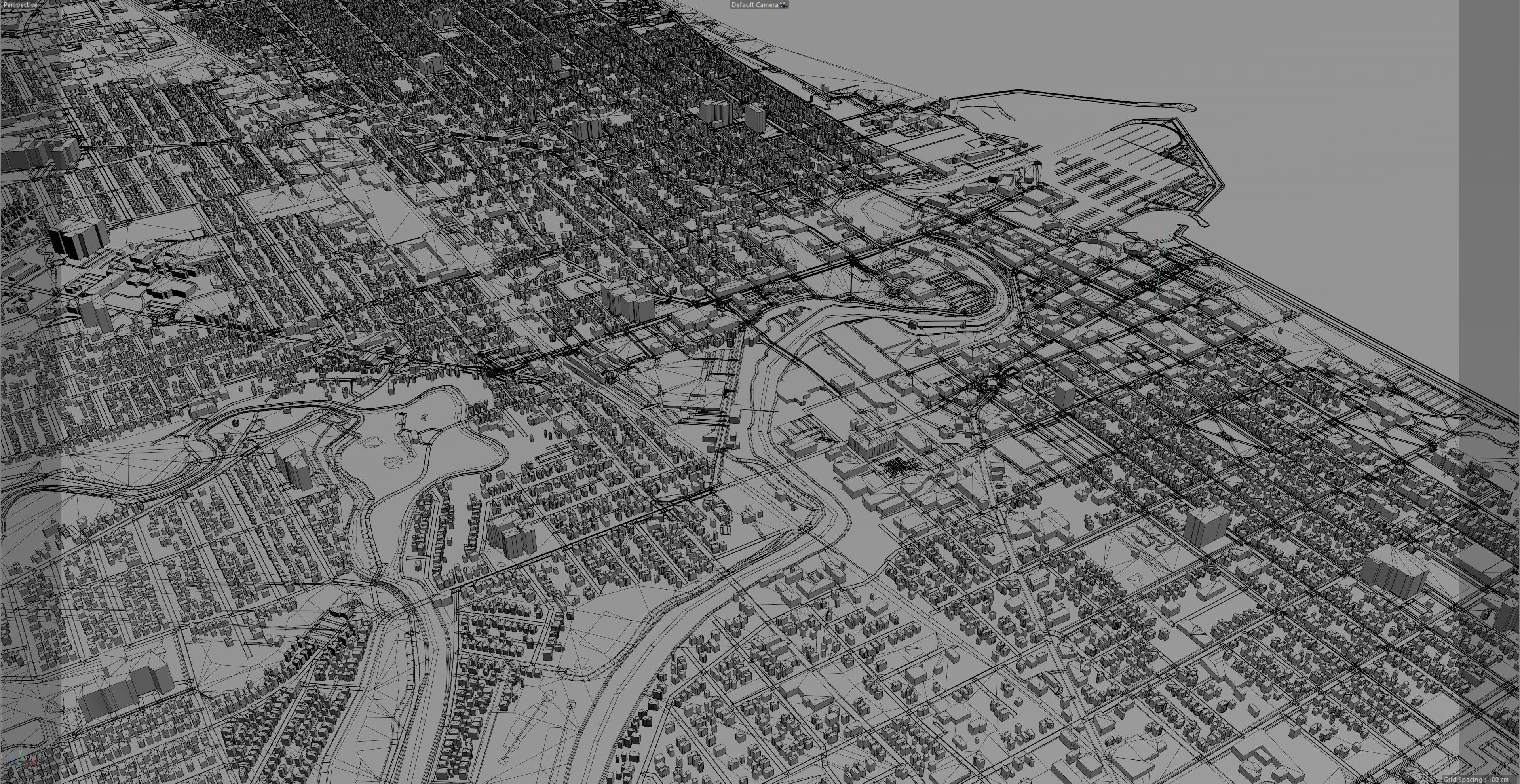 Racine Wisconsin USA 20km Low-poly 3D model_11