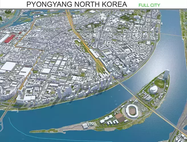Pyongyang North Korea 40km