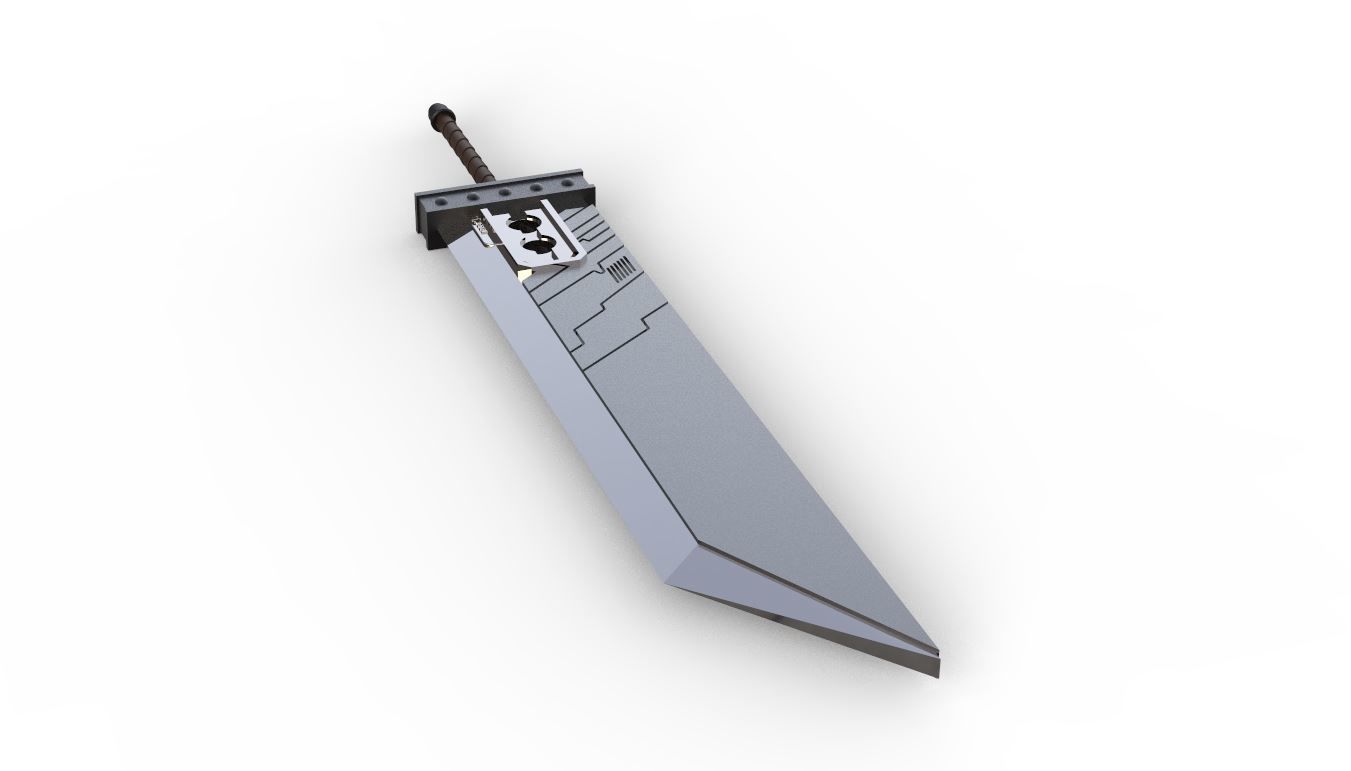 FF7 Buster sword 3D print model_4