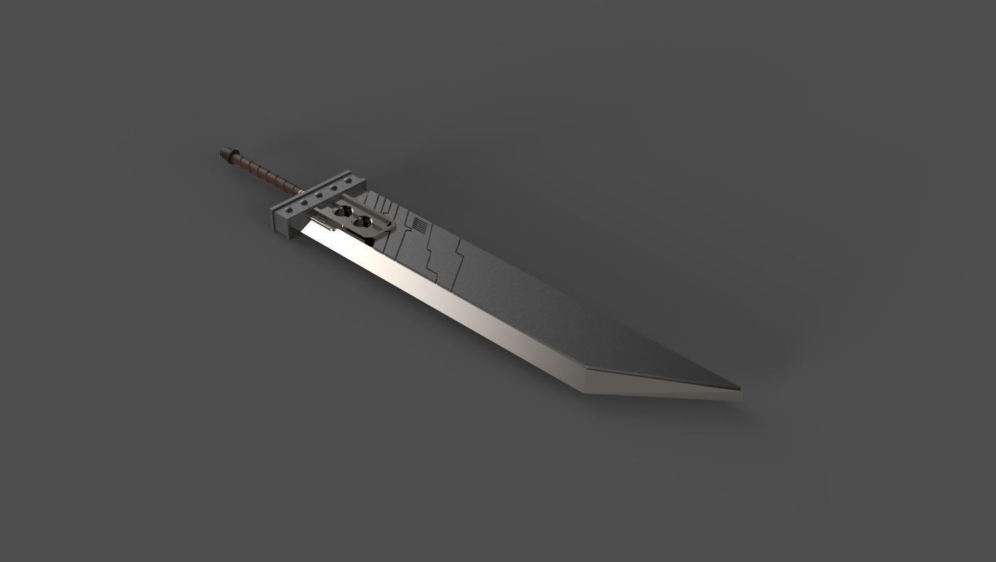 FF7 Buster sword 3D print model_2