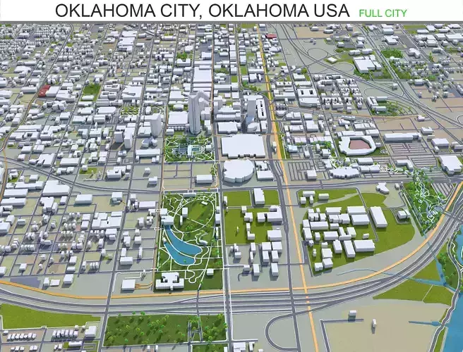 Oklahoma City in Oklahoma USA 80km
