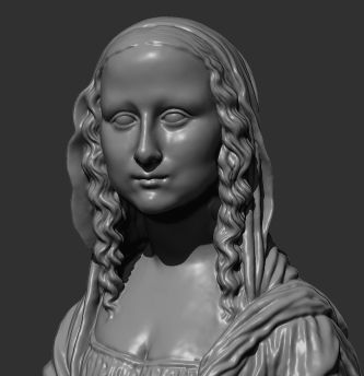 Mona Lisa  3D print model_1