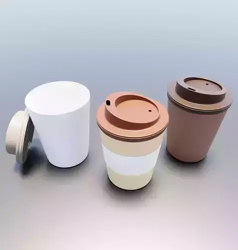 Paper cup coffee model
