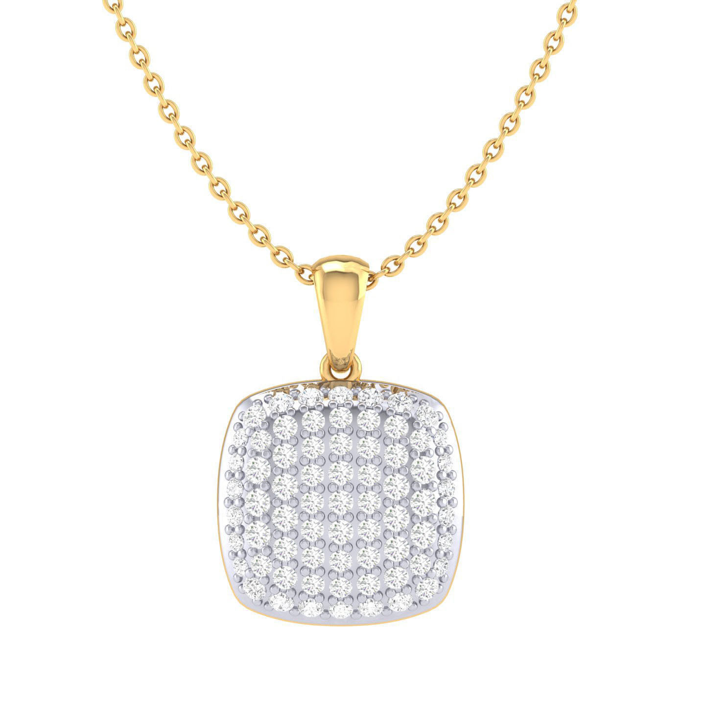Women square pendant 3dm stl render detail 3D print model_7
