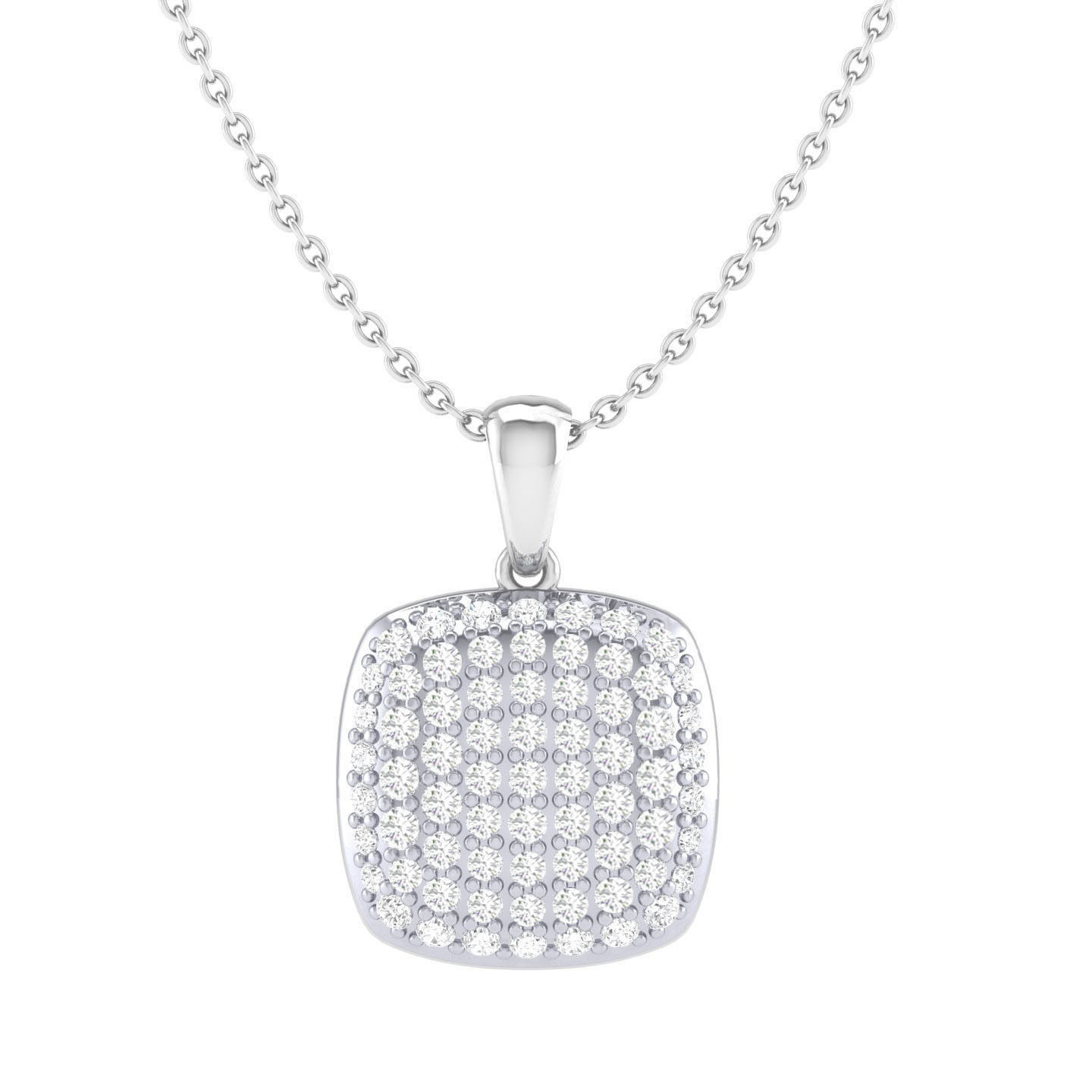 Women square pendant 3dm stl render detail 3D print model_3