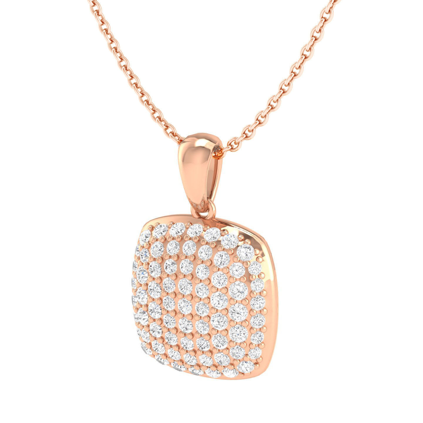 Women square pendant 3dm stl render detail 3D print model_2