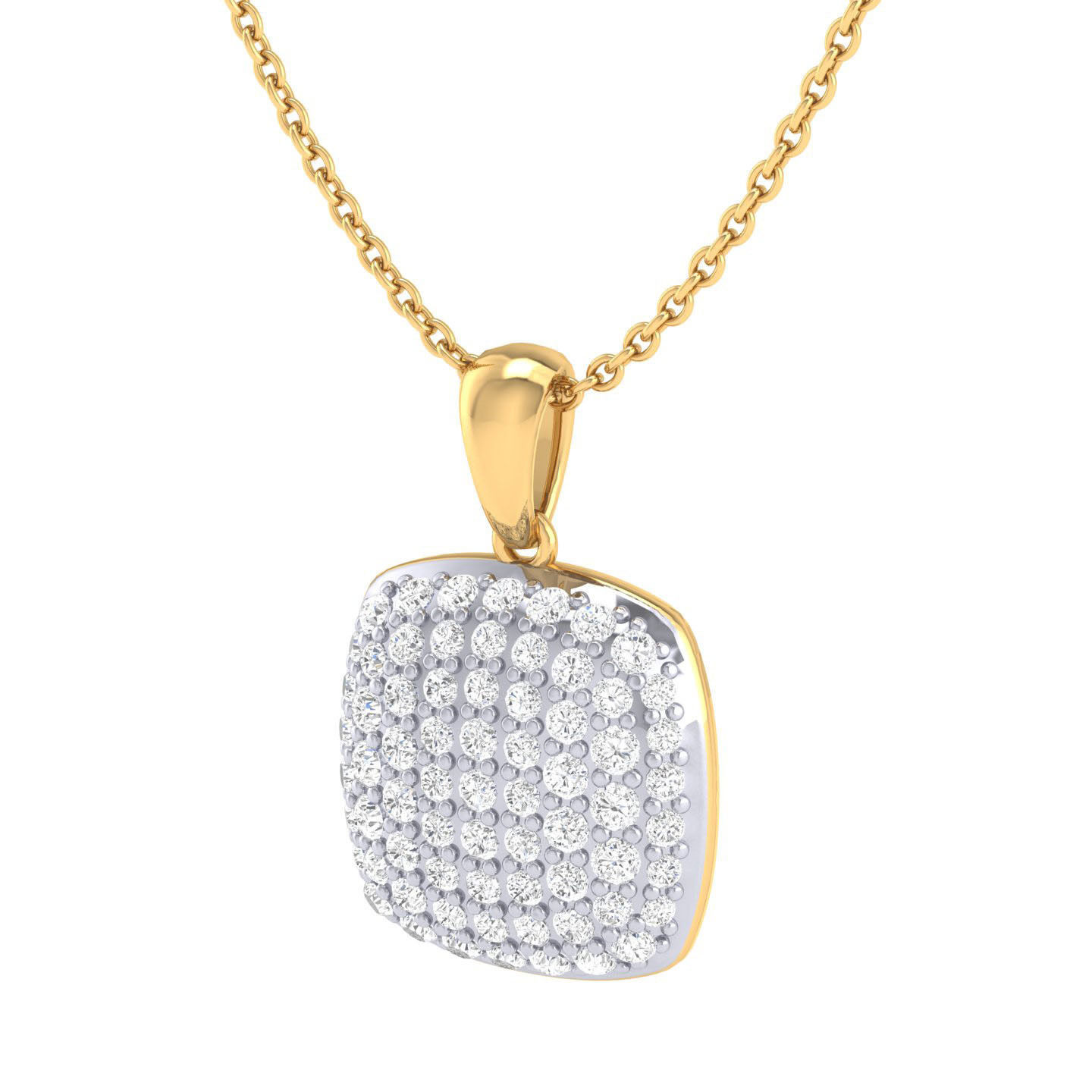 Women square pendant 3dm stl render detail 3D print model_9