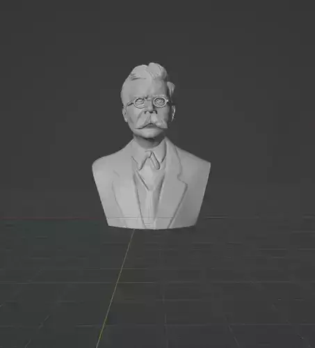 Friedrich Nietzsche Bust 3D print model