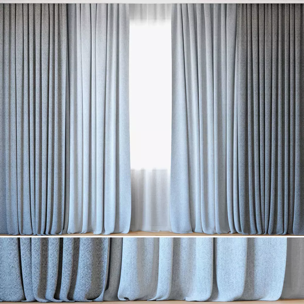 Curtains 110 Curtains with Tulle Backhausen VITA 3D model