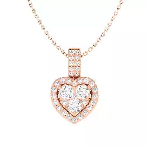 Women heart pendant 3dm stl render detail 3D print model