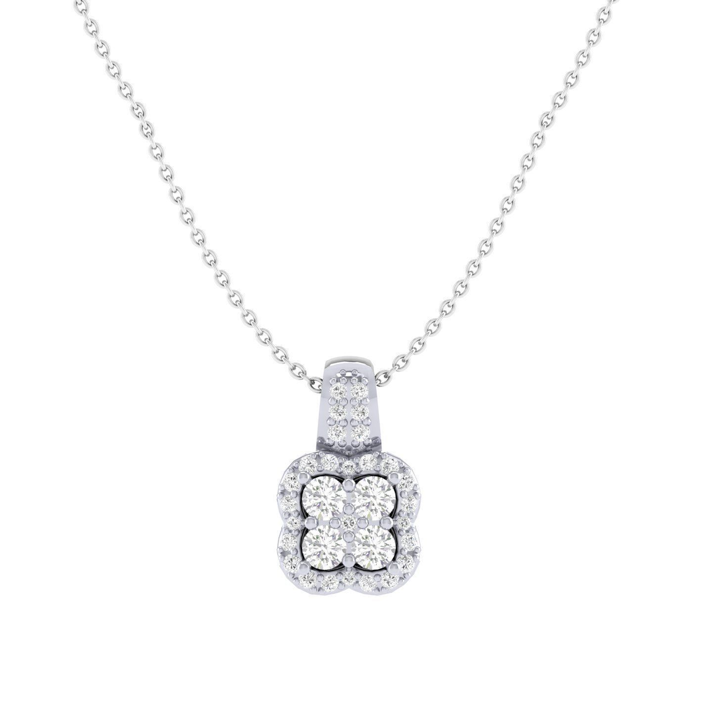 Women square pendant 3dm stl render detail 3D print model_3