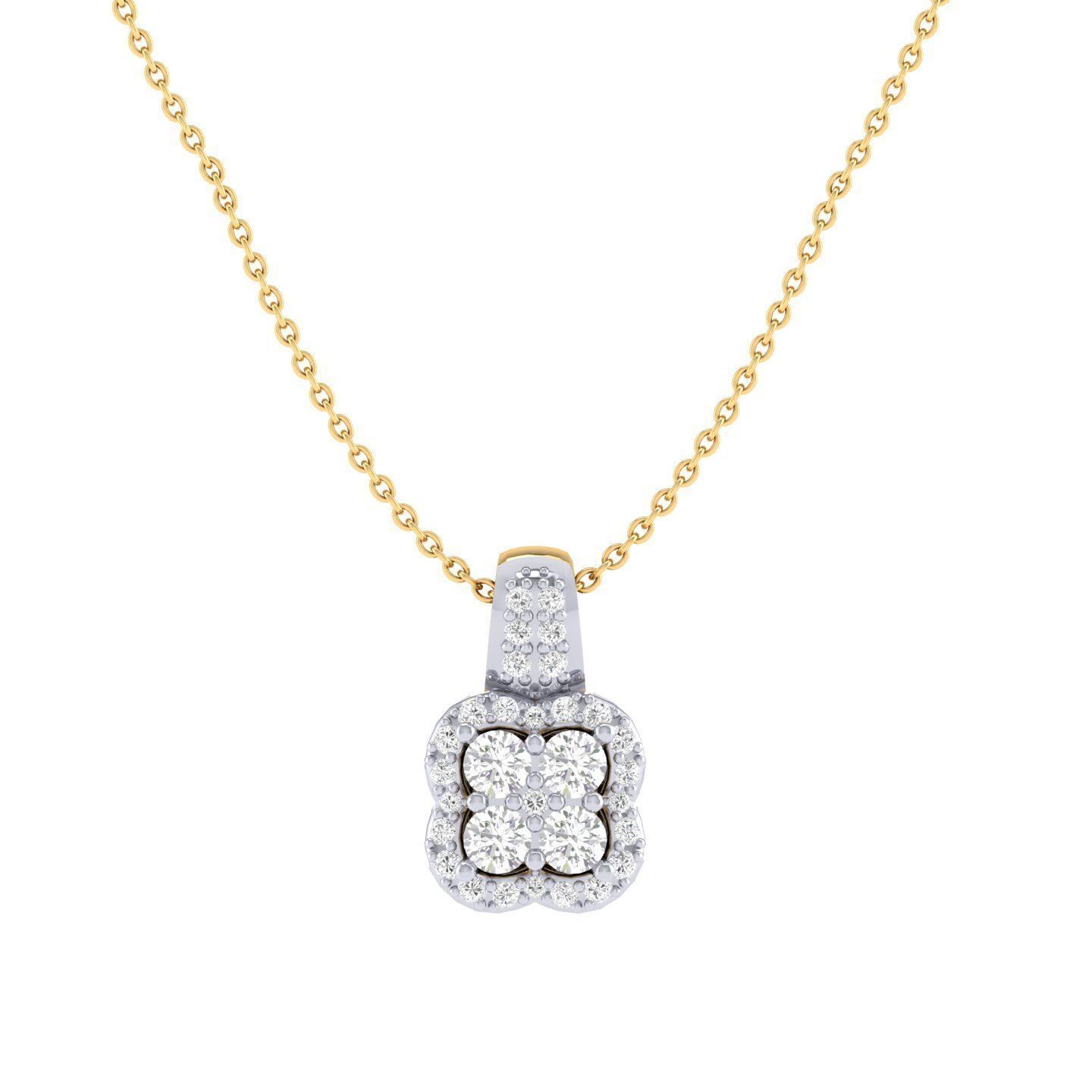 Women square pendant 3dm stl render detail 3D print model_6