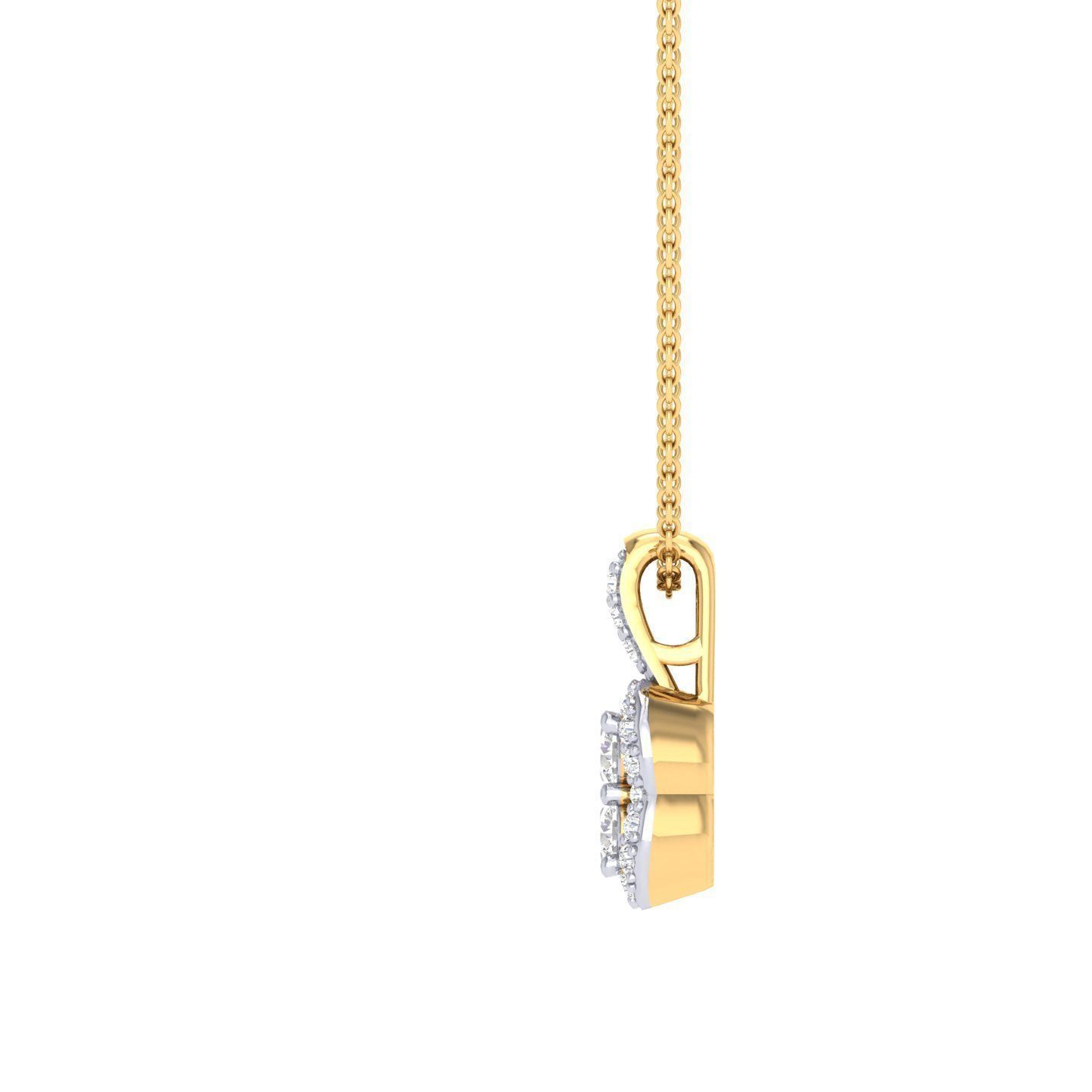 Women square pendant 3dm stl render detail 3D print model_7