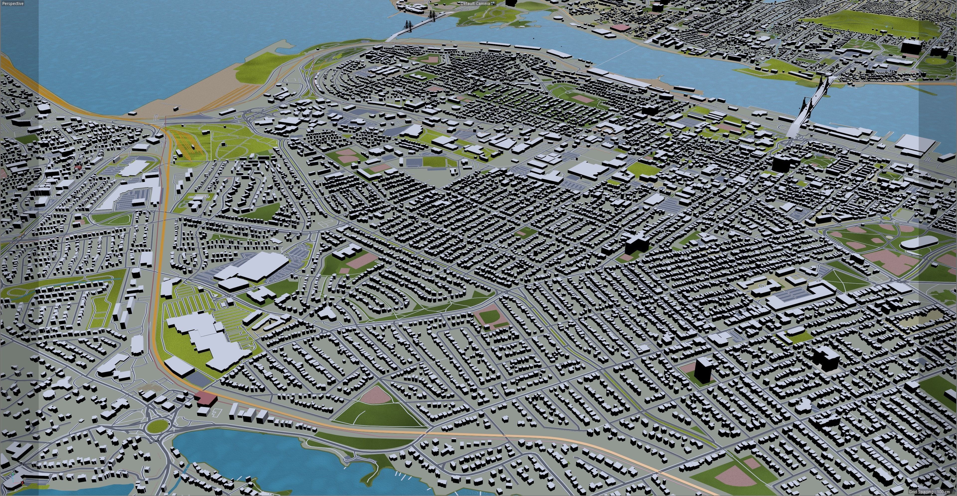 Halifax Nova Scotia Canada 50km Low-poly 3D model_20