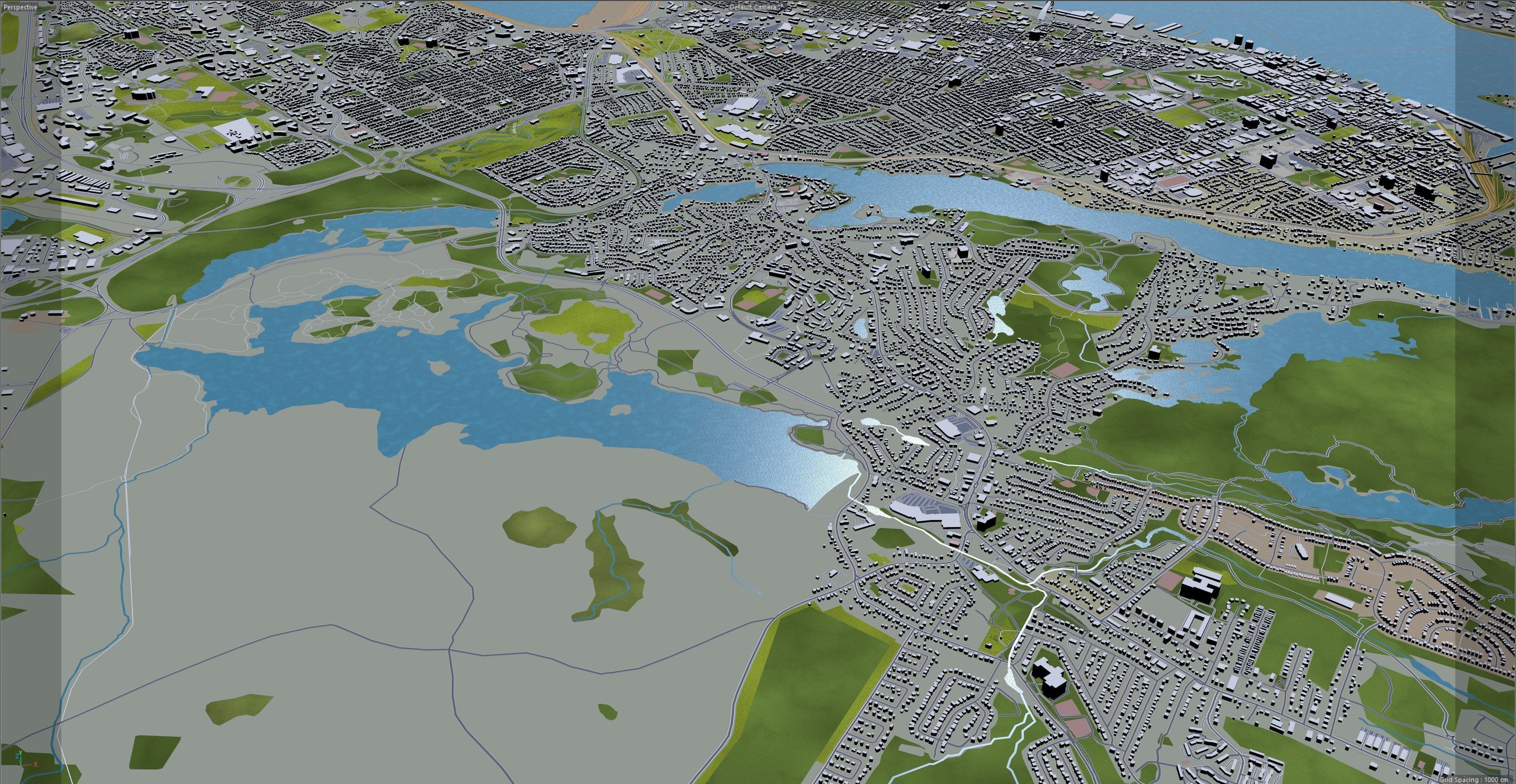 Halifax Nova Scotia Canada 50km Low-poly 3D model_19