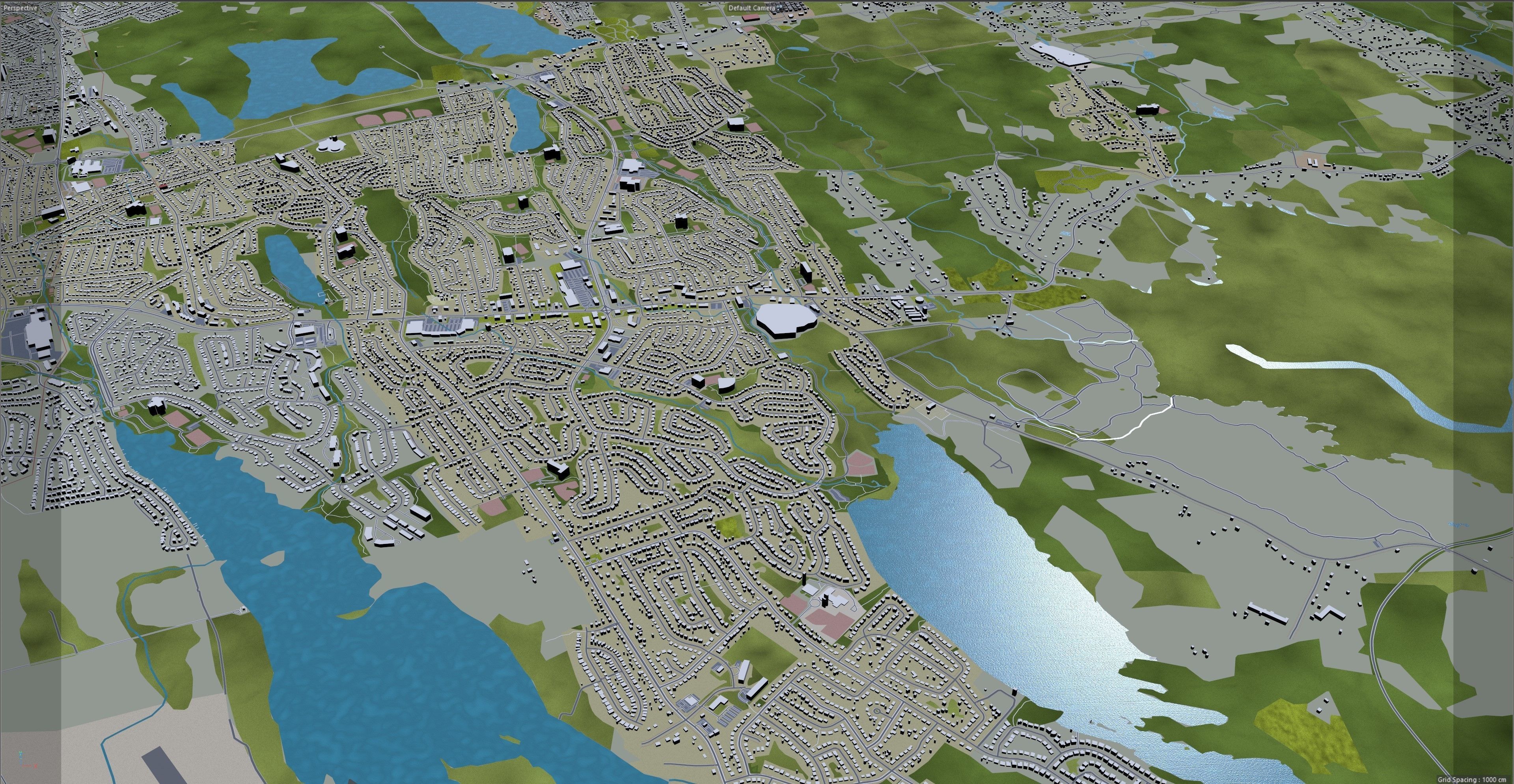 Halifax Nova Scotia Canada 50km Low-poly 3D model_17