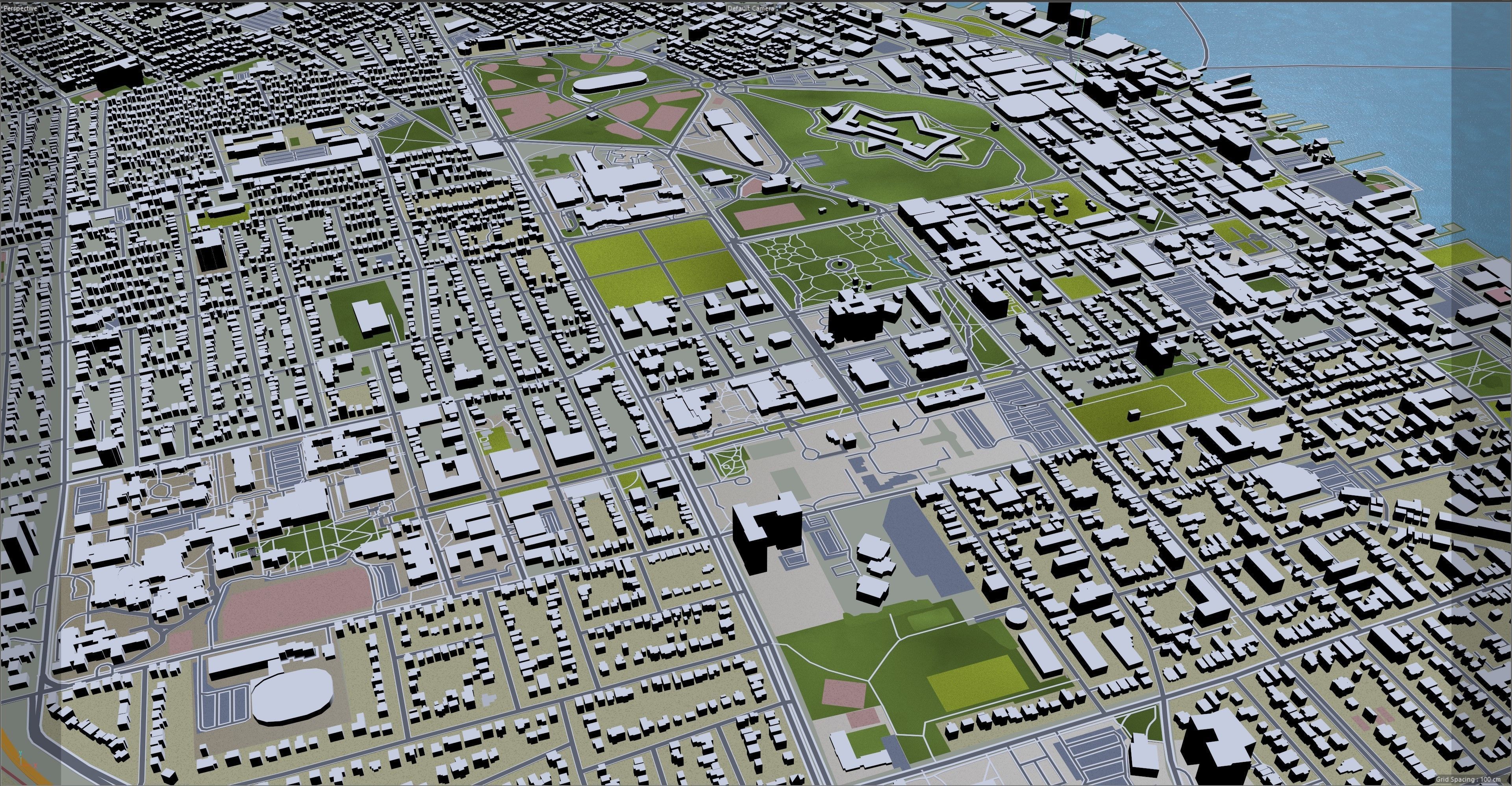 Halifax Nova Scotia Canada 50km Low-poly 3D model_11