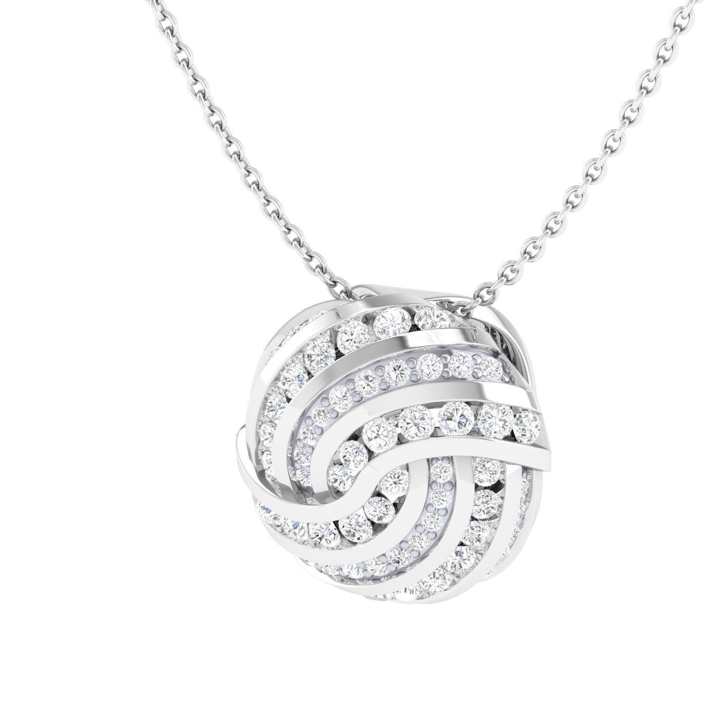 Women round pendant 3dm stl render detail 3D print model_5