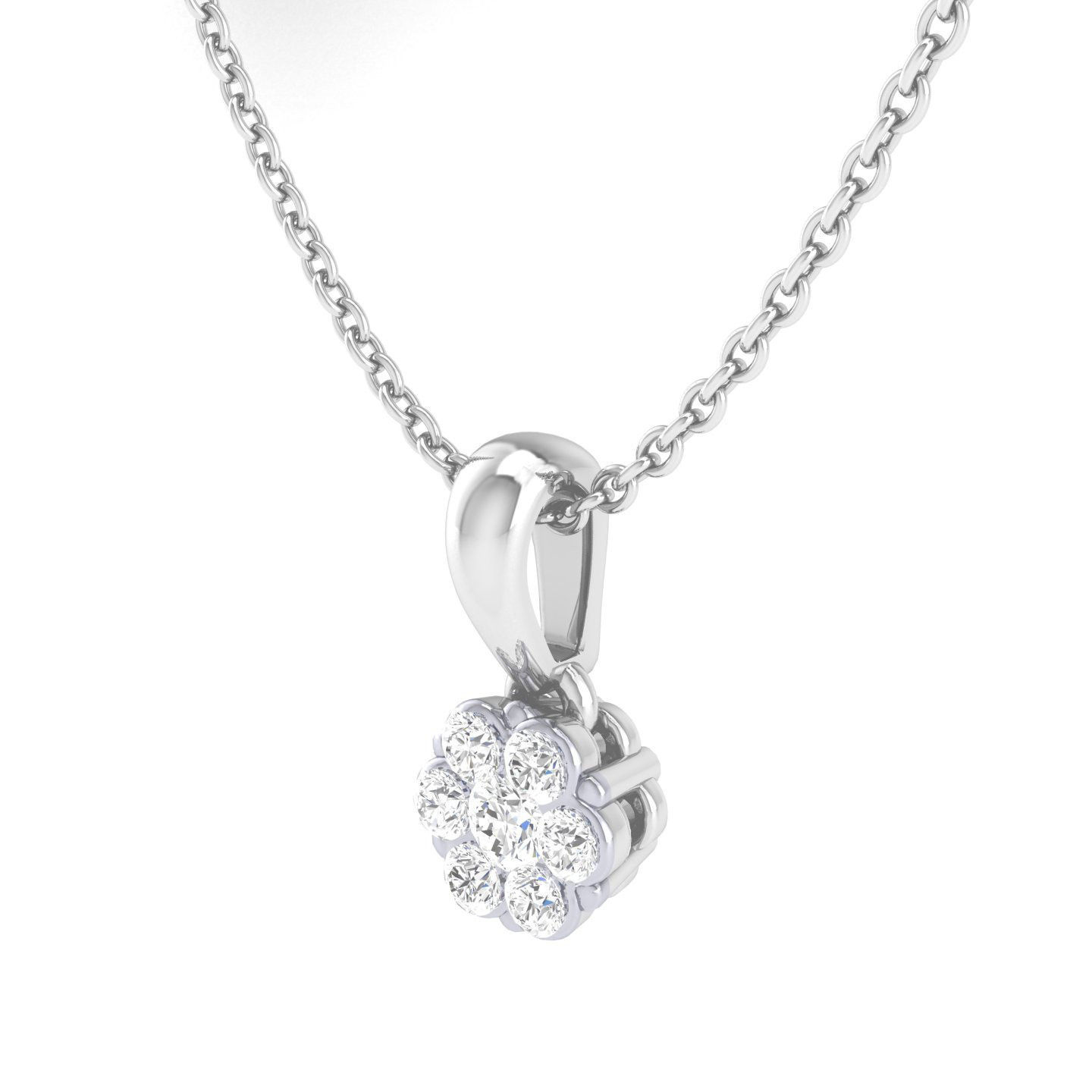 Women round pendant 3dm stl render detail 3D print model_5