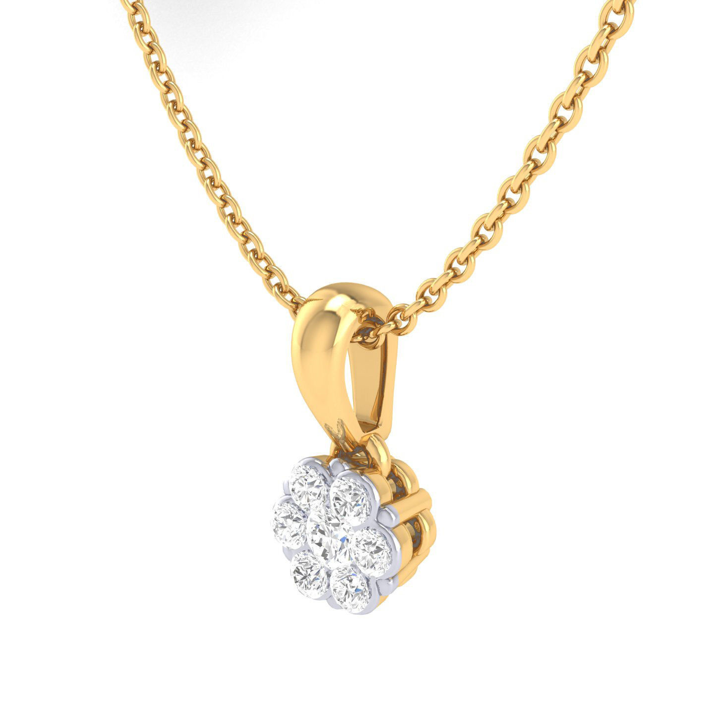 Women round pendant 3dm stl render detail 3D print model_8