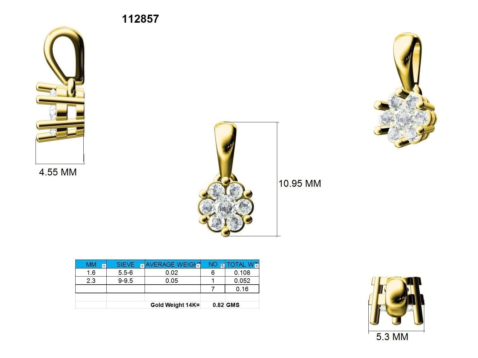 Women round pendant 3dm stl render detail 3D print model_9