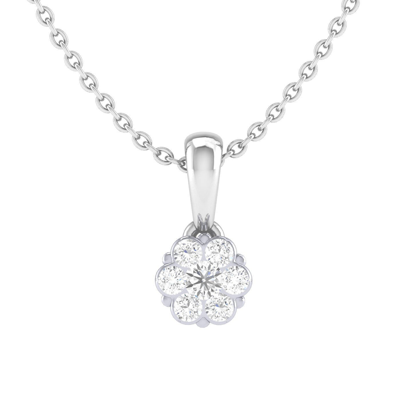 Women round pendant 3dm stl render detail 3D print model_3