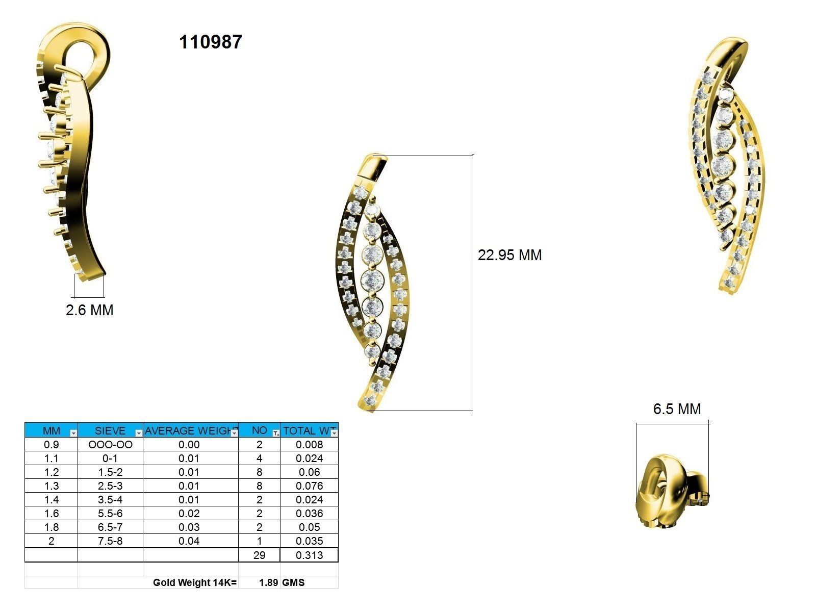 Women pendant 3dm stl render detail 3D print model_9