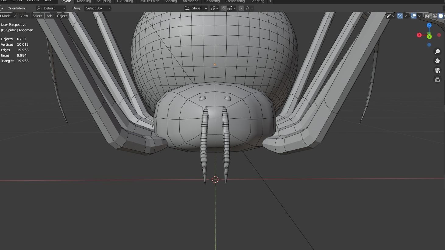 Simple Black Widow Spider Low-poly 3D model_23