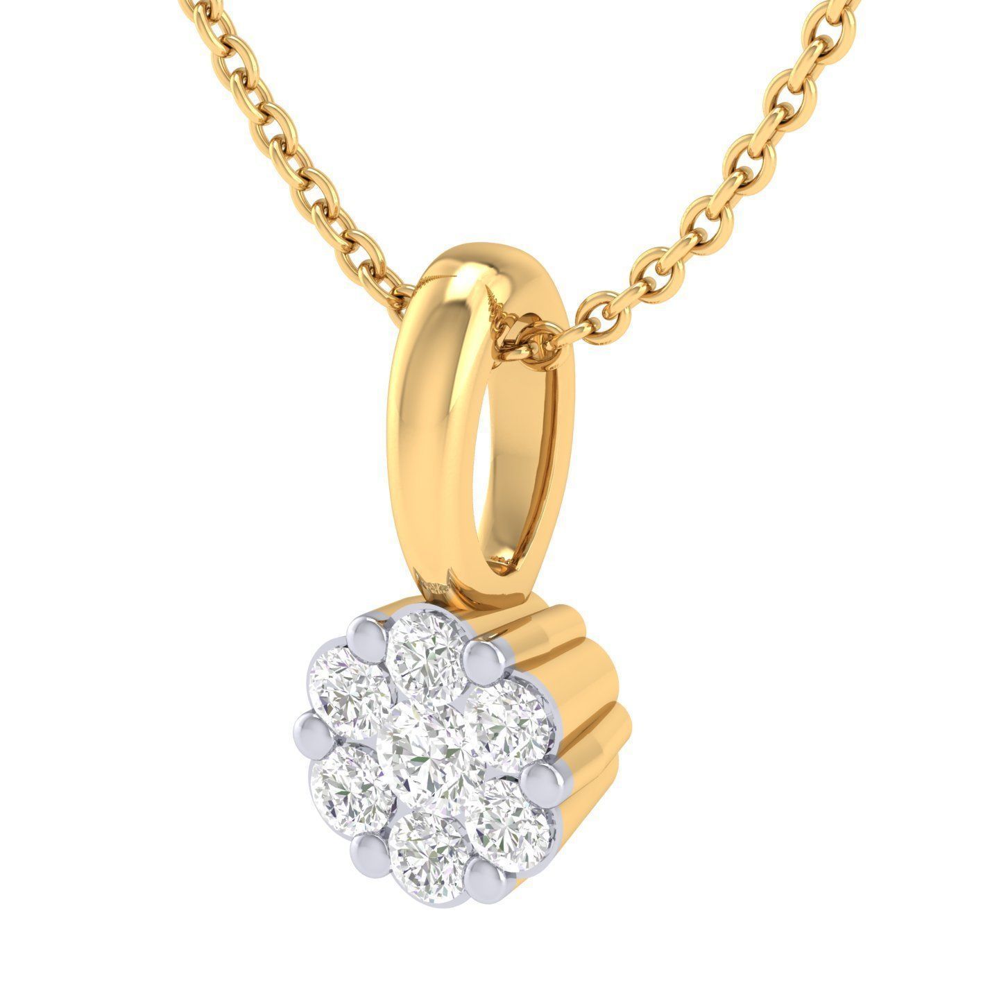 Women round pendant 3dm stl render detail 3D print model_8