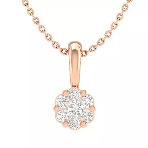 Women round pendant 3dm stl render detail