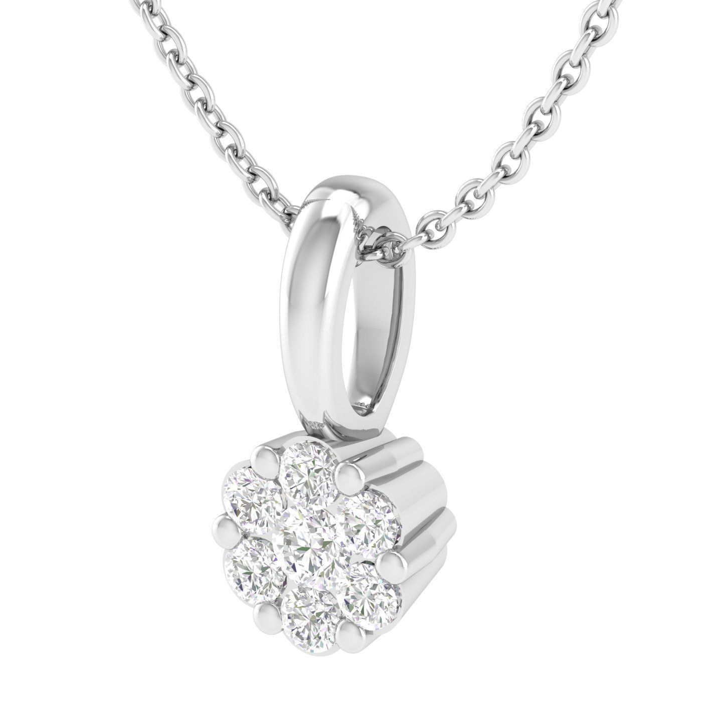 Women round pendant 3dm stl render detail 3D print model_5