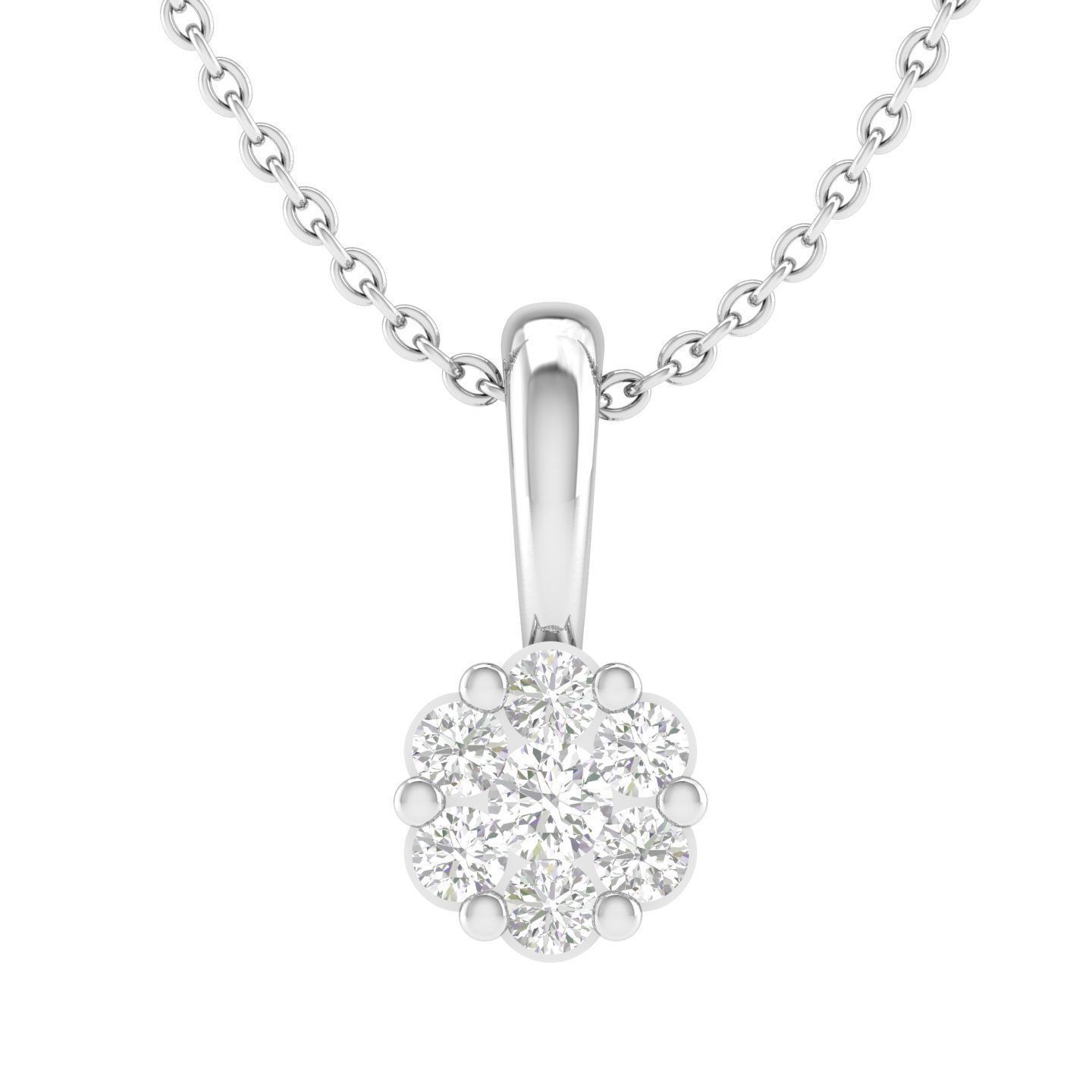 Women round pendant 3dm stl render detail 3D print model_3