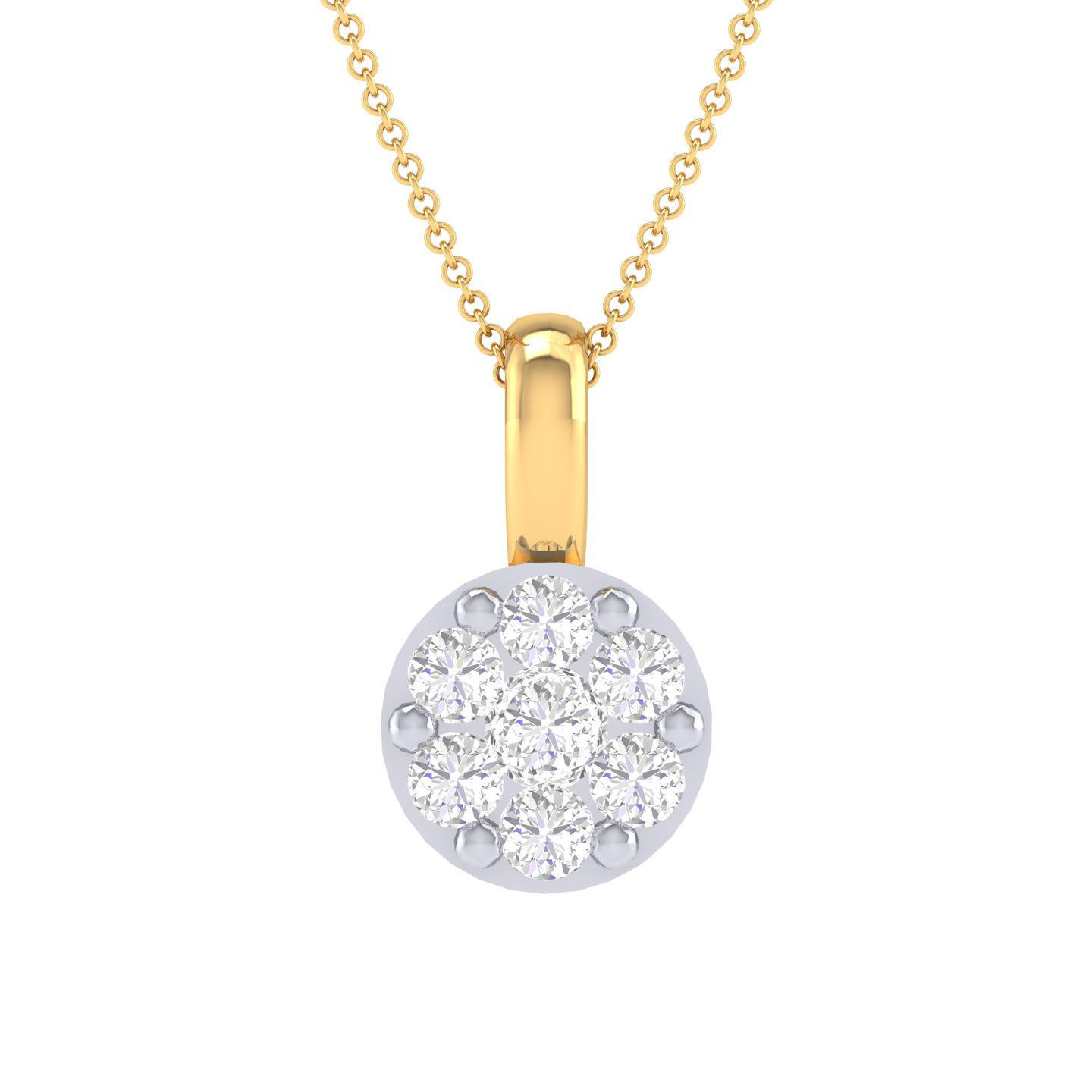 Women round pendant 3dm stl render detail 3D print model_7