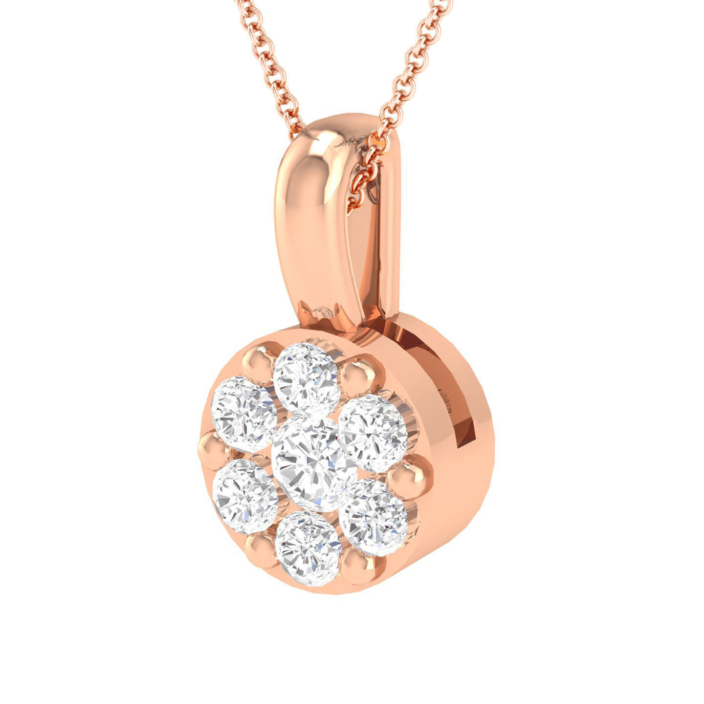 Women round pendant 3dm stl render detail 3D print model_1