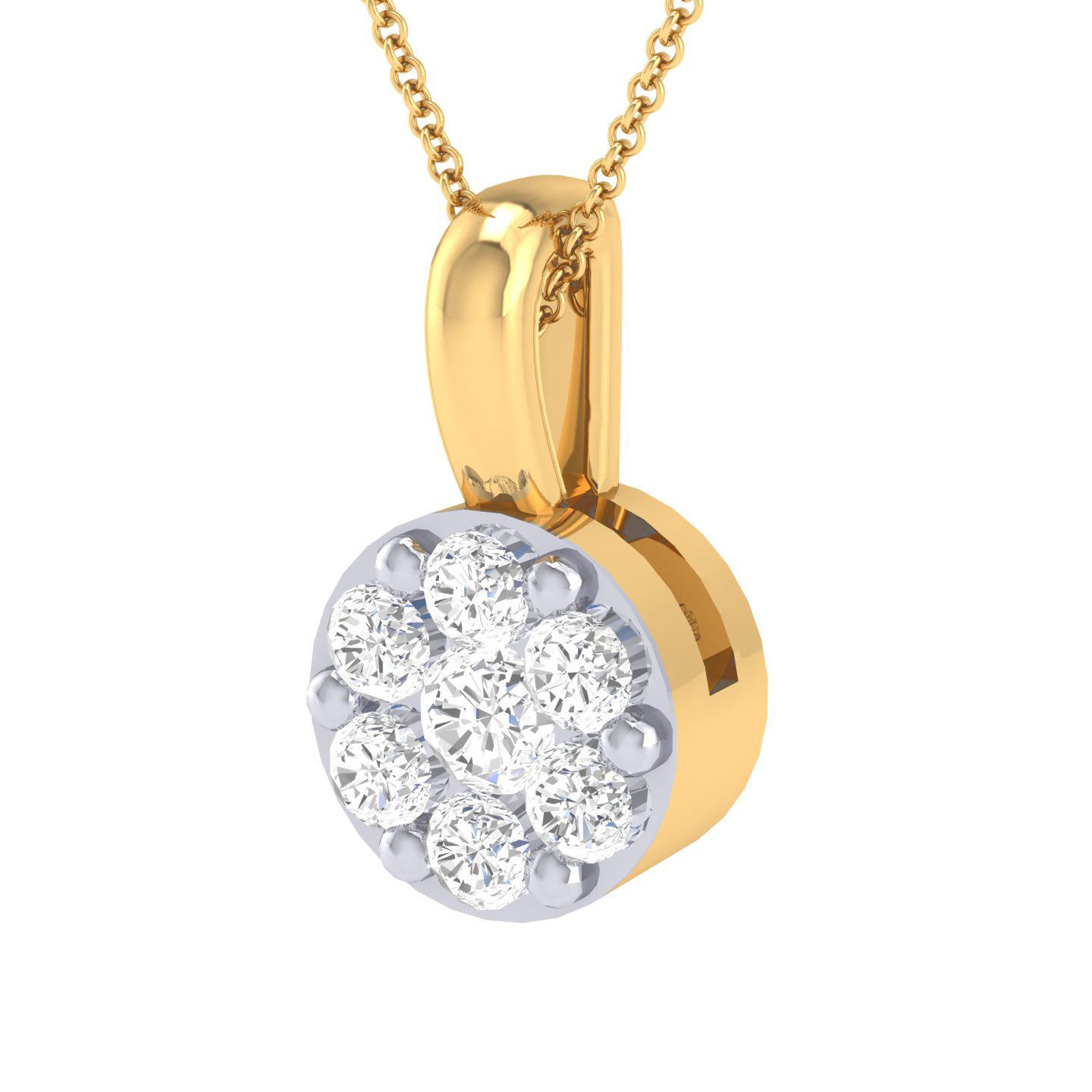 Women round pendant 3dm stl render detail 3D print model_9
