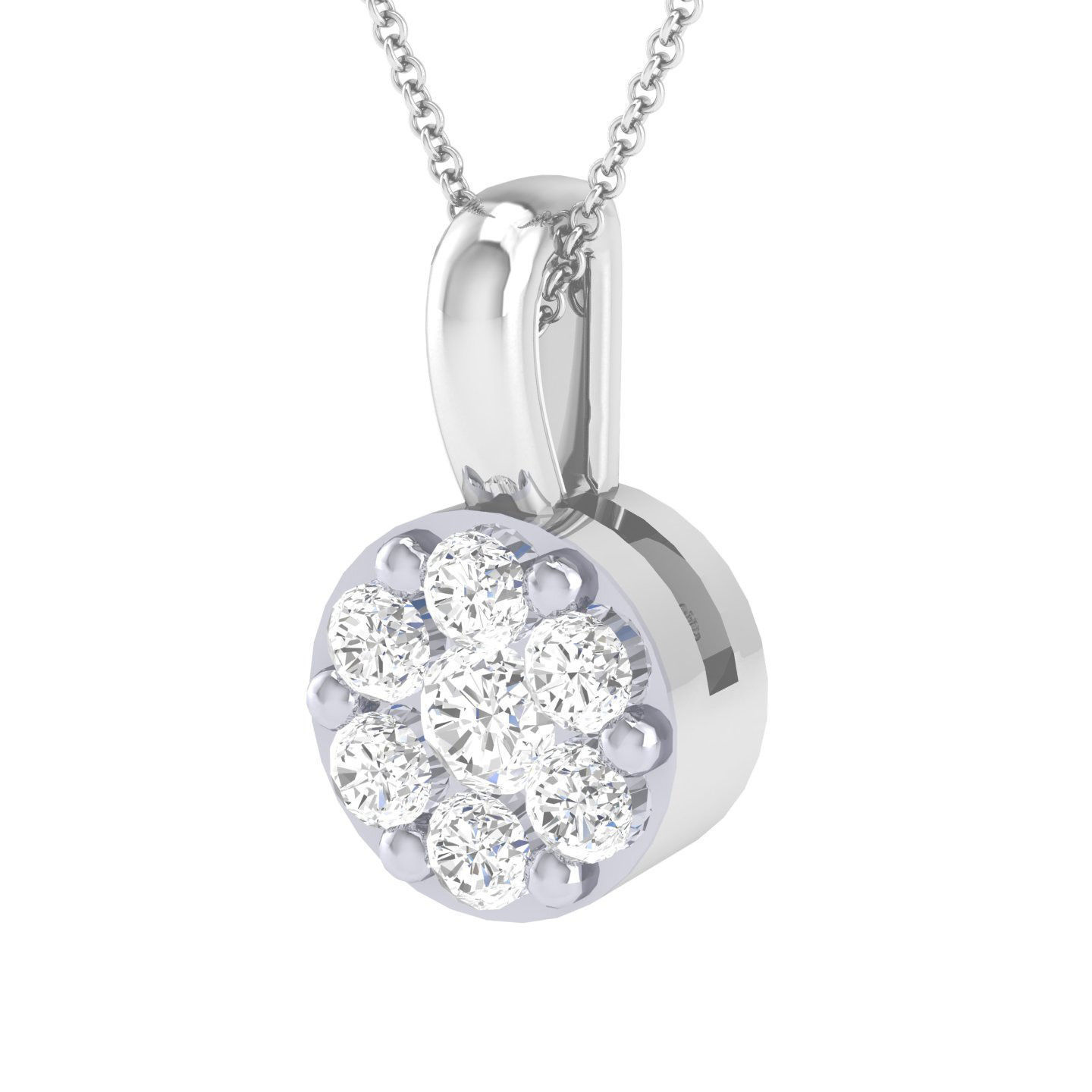 Women round pendant 3dm stl render detail 3D print model_2