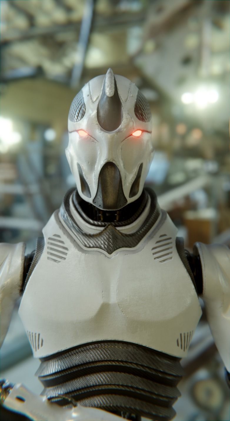 Sci Fi Train Station Low-poly 3D model_6